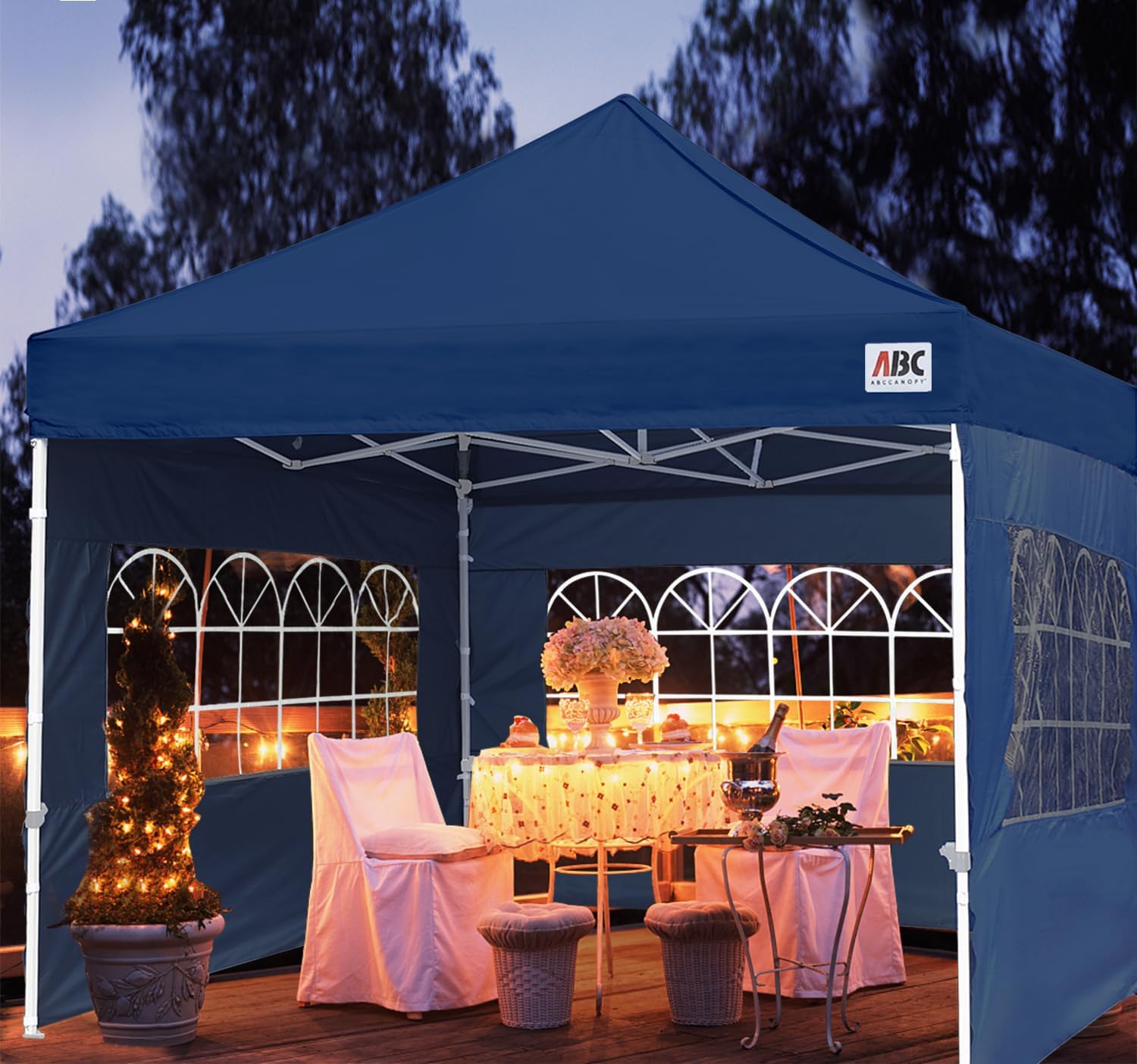 S1 Nova Base® - Lite Commercial Pop Up Canopy Tent with Window Sidewalls 4-Pack