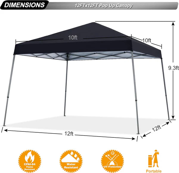 ABCCANOPY Knoll Shade™ Outdoor Stable Pop Up Camping Canopy Tent 10x10/12x12