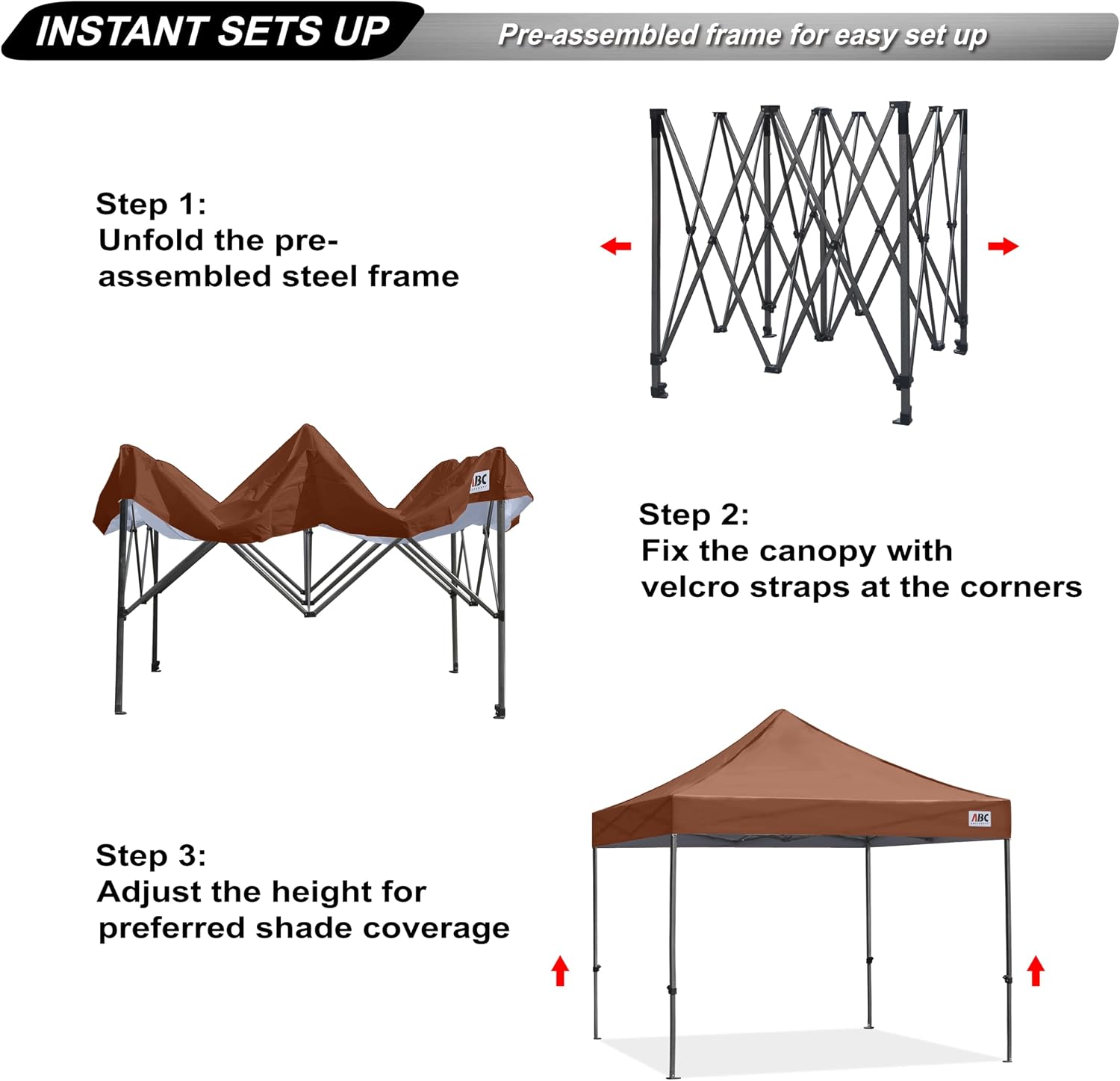 ABCCANOPY S1 Nova Base® - Lite Commercial Pop Up Canopy Tent 10x10/10x15/10x20