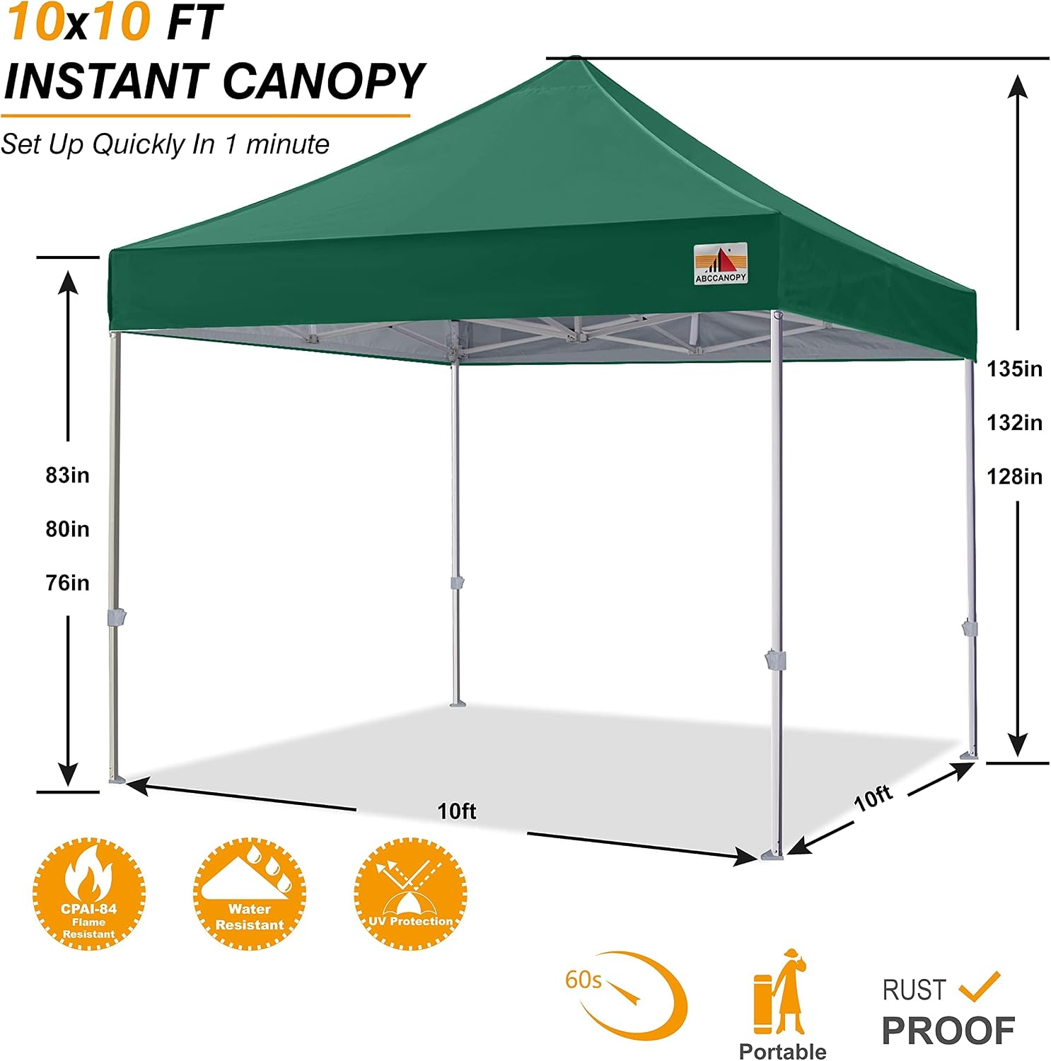 S1 Nova Base® - Frame Heavy Duty Pop Up Canopy Tent 8x8/10x10/10x15/10x20