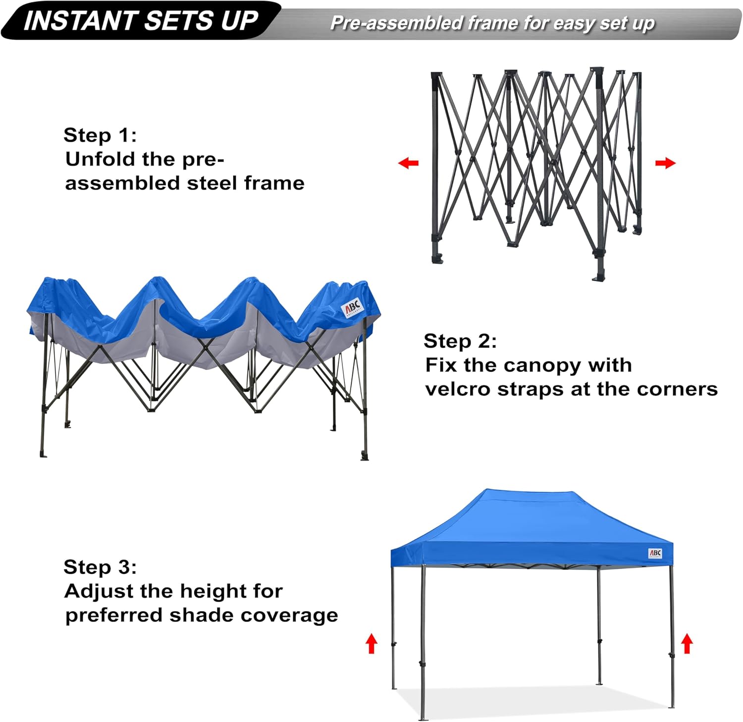 ABCCANOPY S1 Nova Base® - Lite Commercial Pop Up Canopy Tent 10x10/10x15/10x20