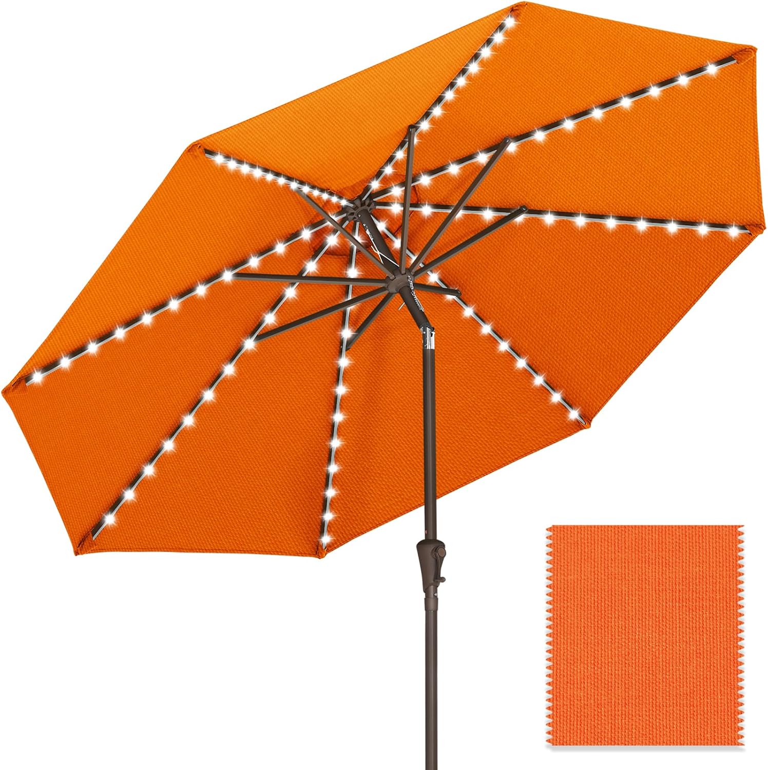 9ft patio umbrella orange Zimmerman 9' Market - / White lasting use ABCCANOPY Outdoor Solar Patio Umbrella