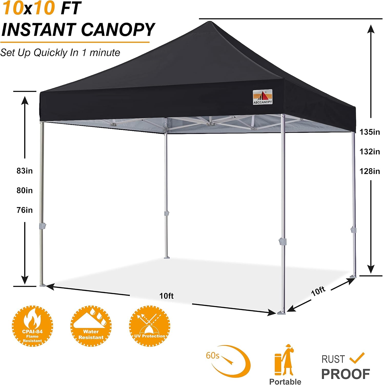 S1 Nova Base® - Frame Heavy Duty Pop Up Canopy Tent 8x8/10x10/10x15/10x20
