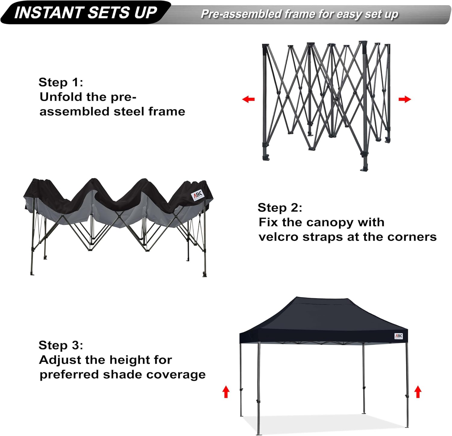 S1 Nova Base® - Lite Commercial Pop Up Canopy Tent 8x8/8x12/8x16