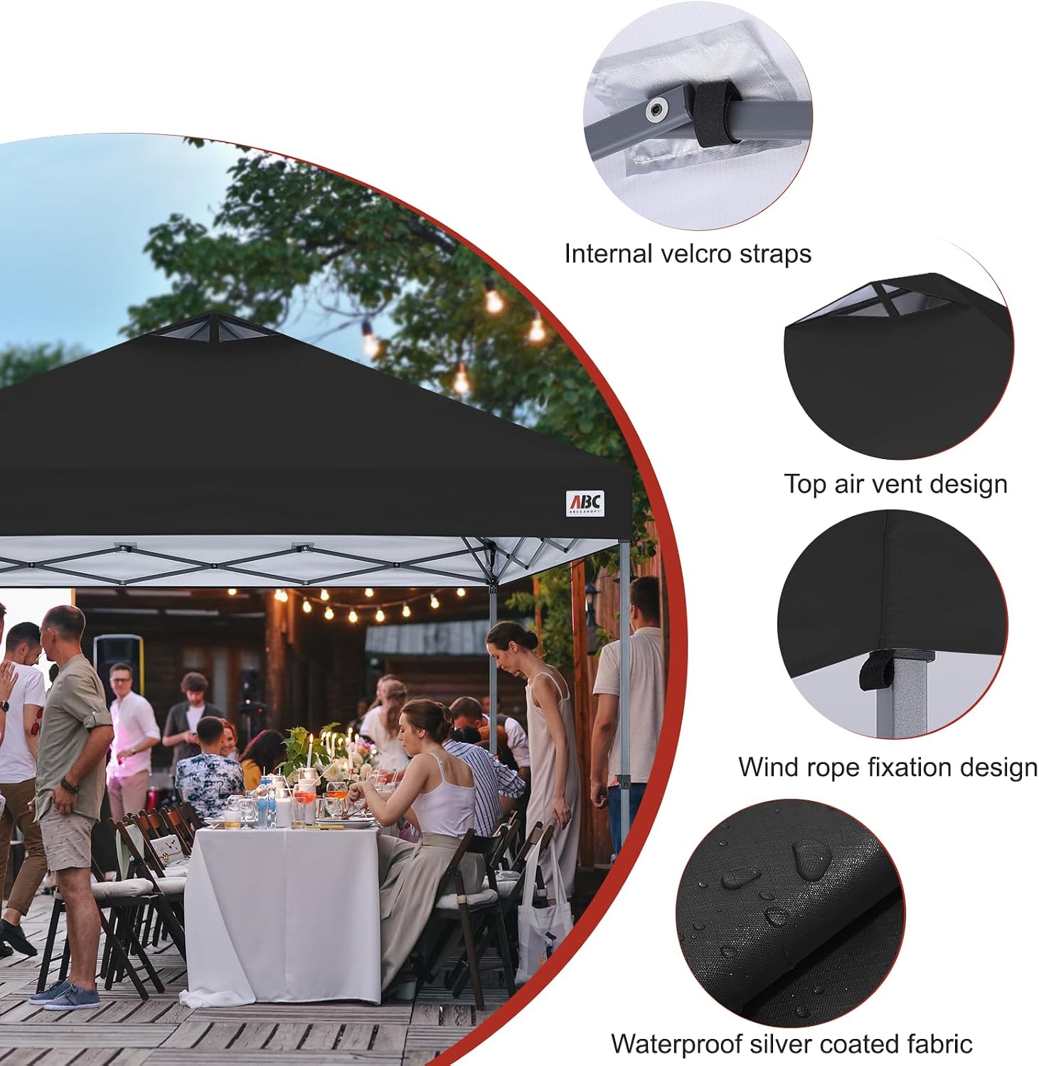 ABCCANOPY 10x10 Replacement Canopy Top Cover with Air Vent