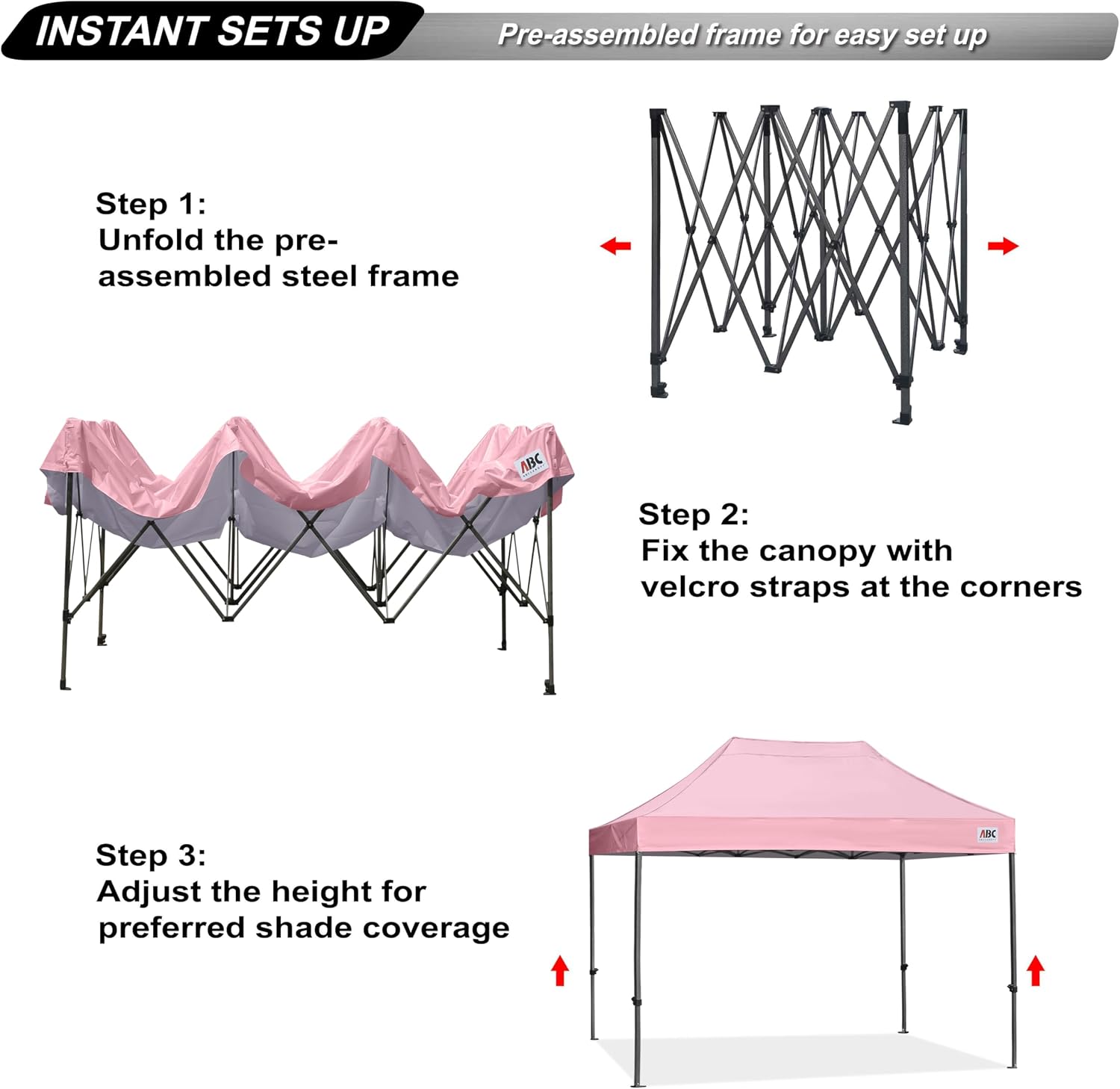 ABCCANOPY S1 Nova Base® - Lite Commercial Pop Up Canopy Tent 10x10/10x15/10x20