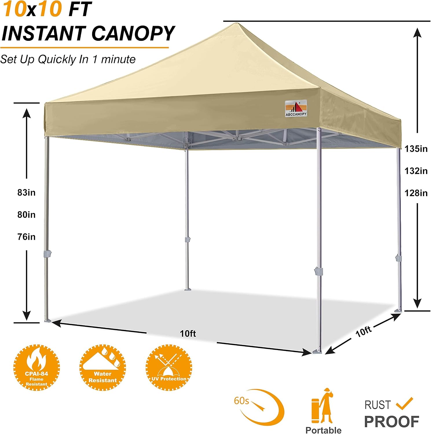 S1 Nova Base® - Frame Heavy Duty Pop Up Canopy Tent 8x8/10x10/10x15/10x20