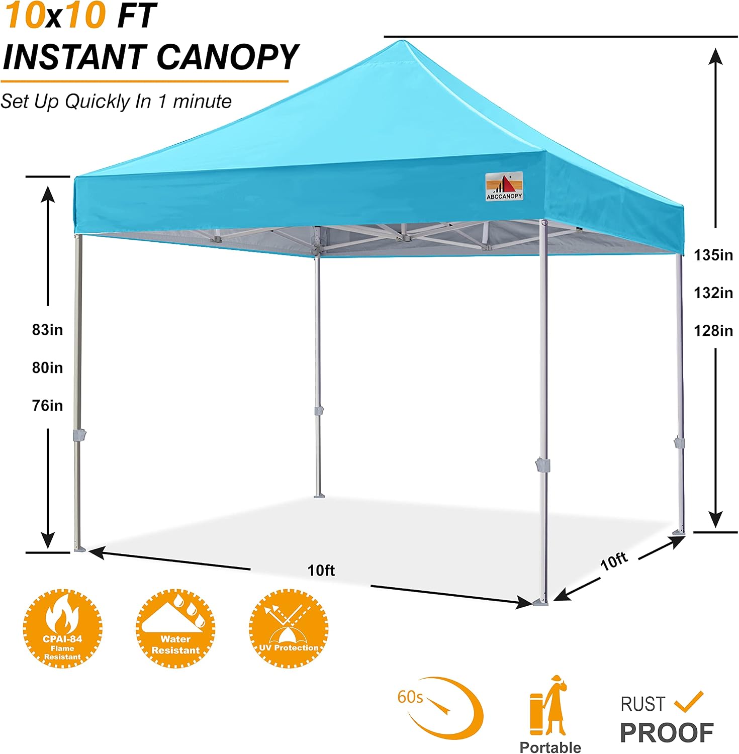 S1 Nova Base® - Frame Heavy Duty Pop Up Canopy Tent 8x8/10x10/10x15/10x20