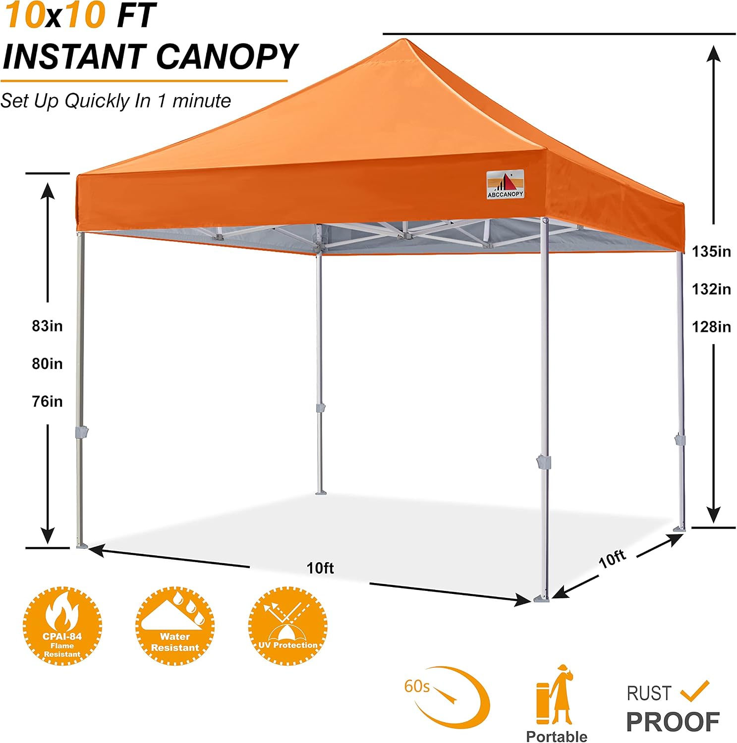 S1 Nova Base® - Frame Heavy Duty Pop Up Canopy Tent 8x8/10x10/10x15/10x20