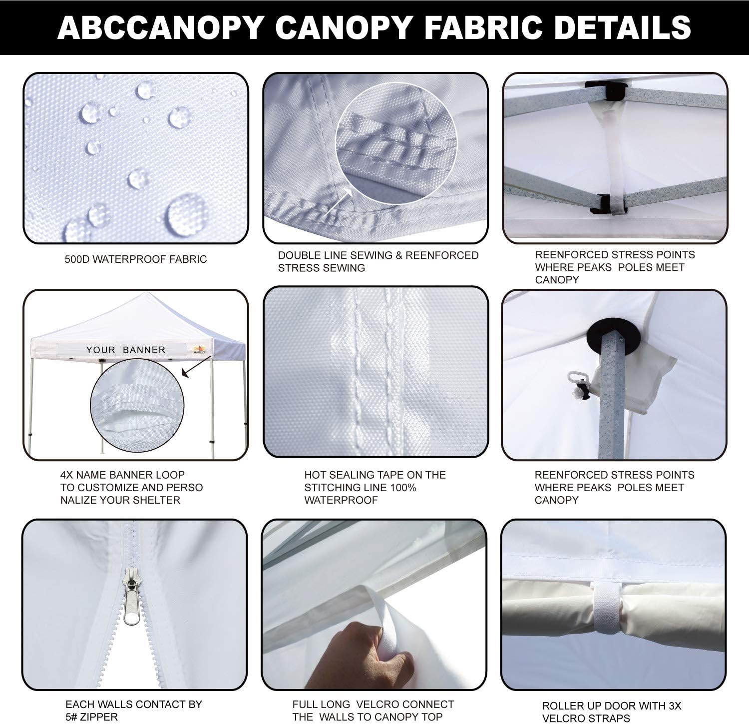 S1 Nova Base® - Lite Commercial Pop Up Canopy Tent with Window Sidewalls 4-Pack