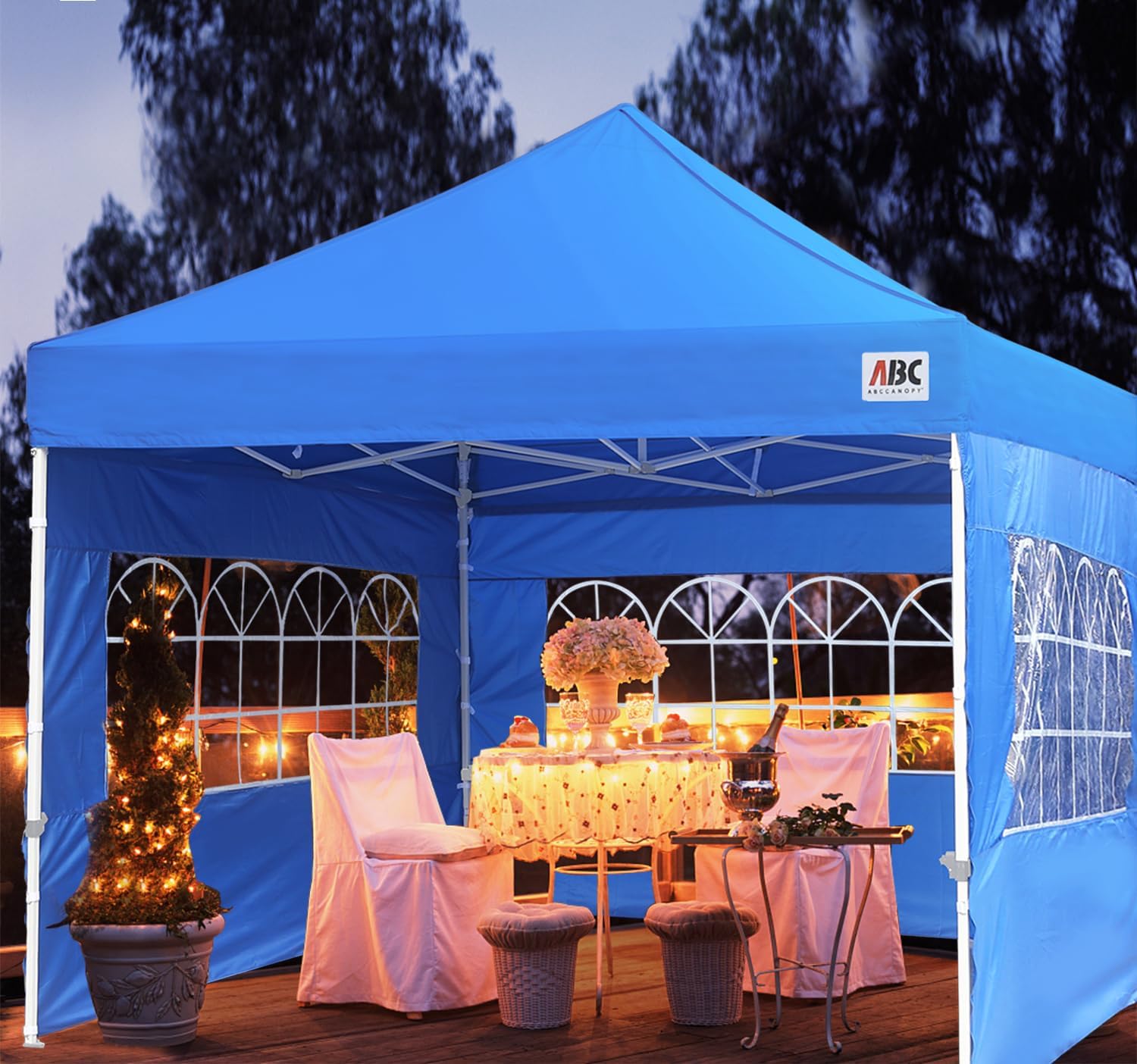 S1 Nova Base® - Lite Commercial Pop Up Canopy Tent with Window Sidewalls 4-Pack