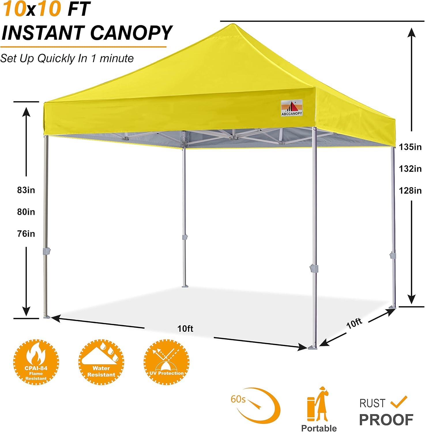 S1 Nova Base® - Frame Heavy Duty Pop Up Canopy Tent 8x8/10x10/10x15/10x20