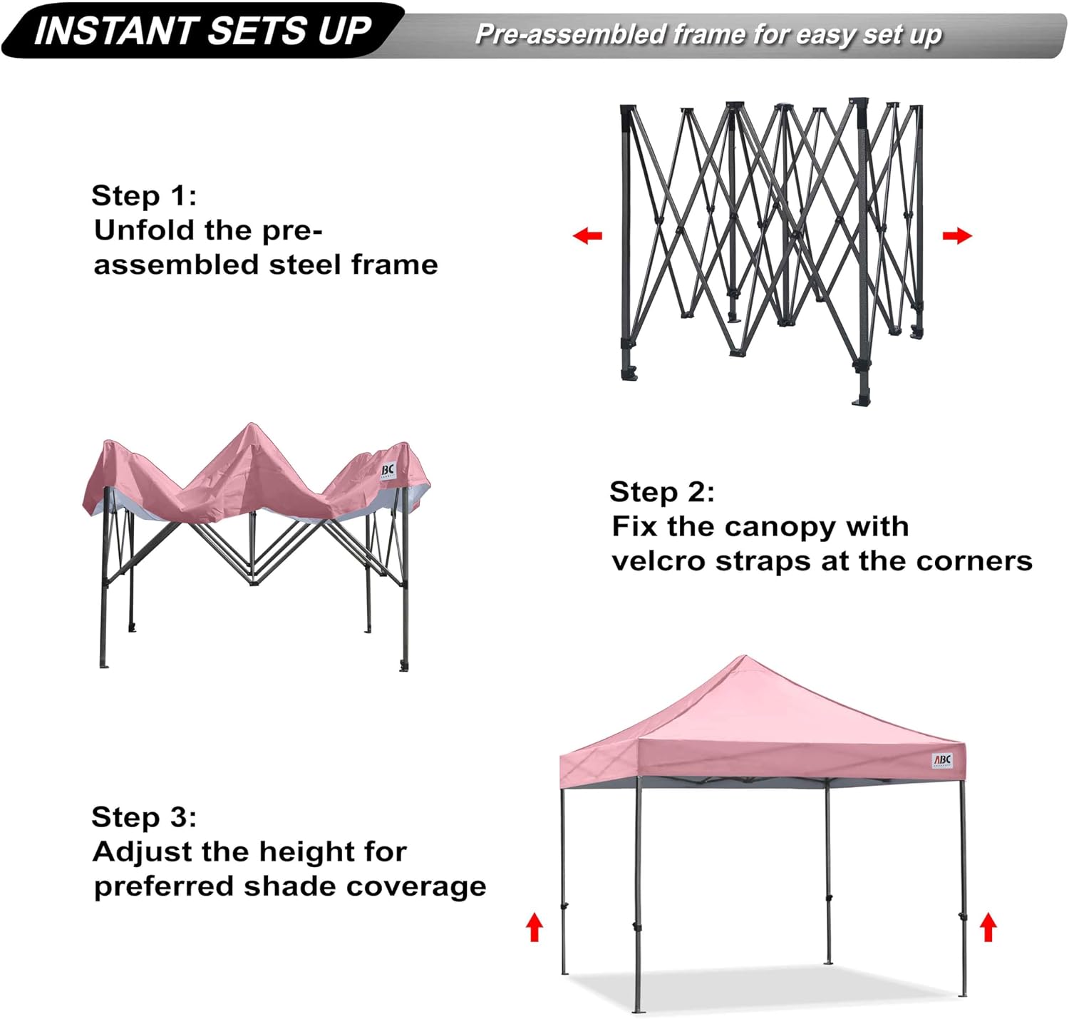 ABCCANOPY S1 Nova Base® - Lite Commercial Pop Up Canopy Tent 10x10/10x15/10x20