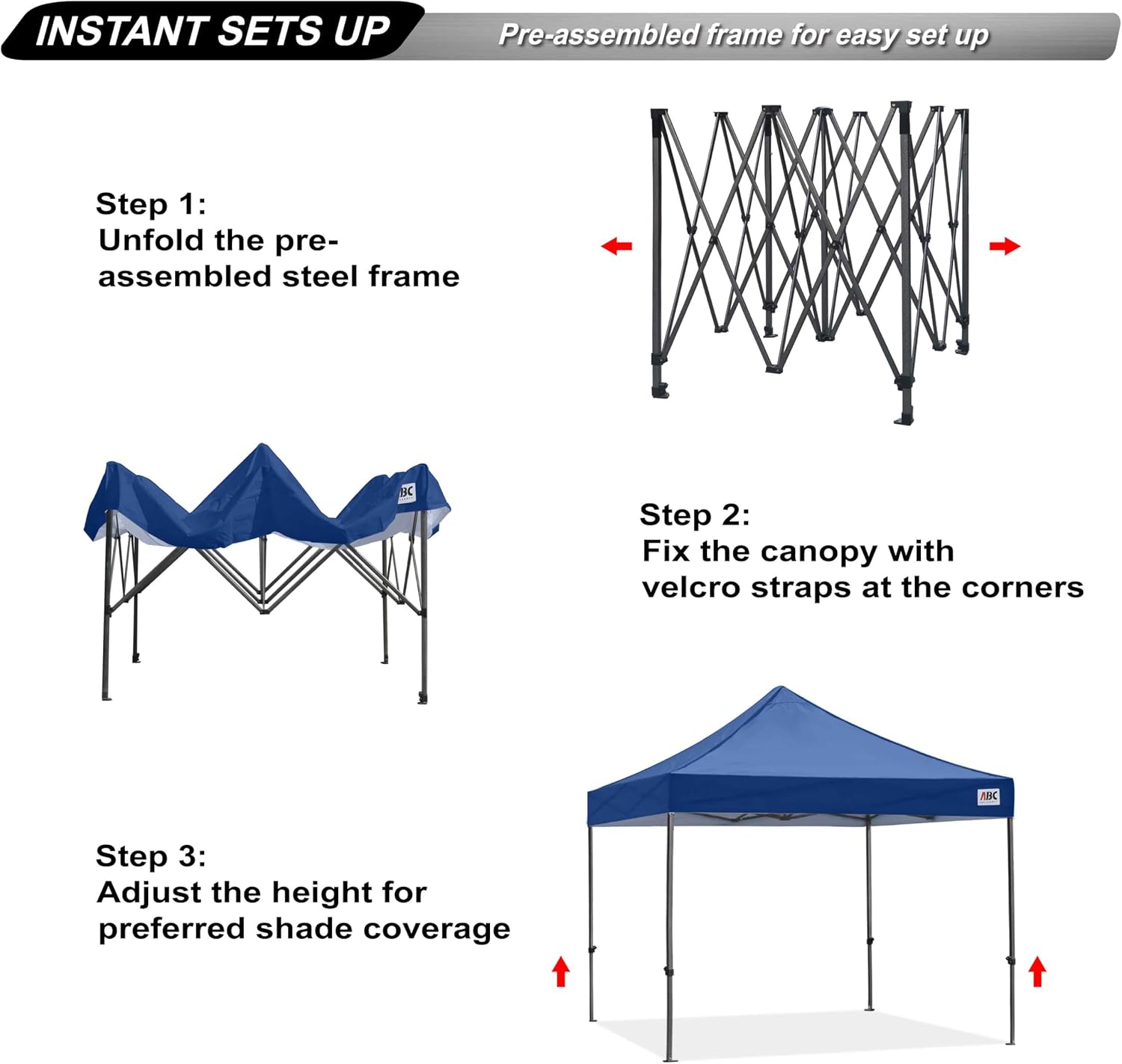 S1 Nova Base® - Lite Commercial Pop Up Canopy Tent 8x8/8x12/8x16