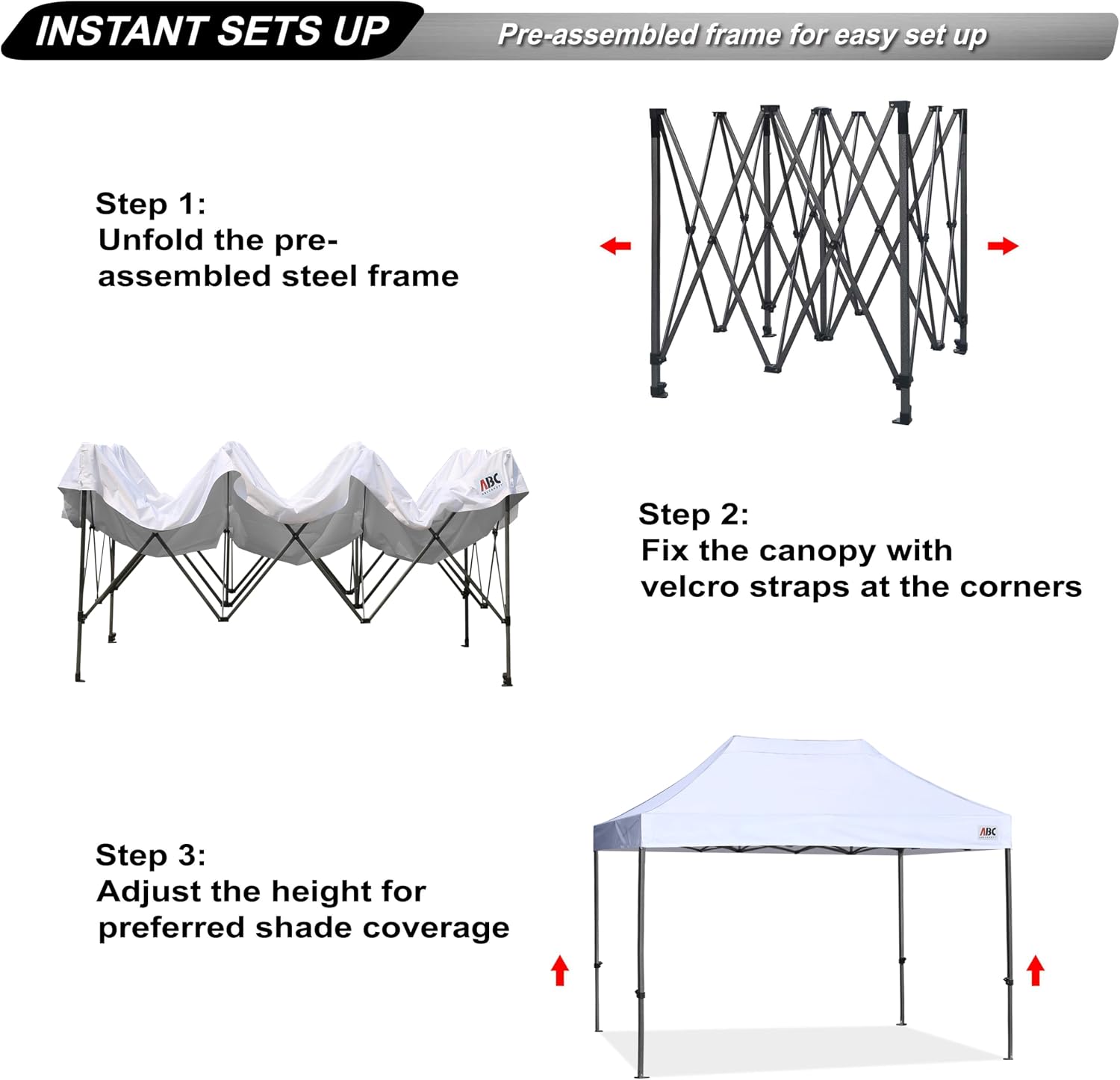 S1 Nova Base® - Lite Commercial Pop Up Canopy Tent 8x8/8x12/8x16