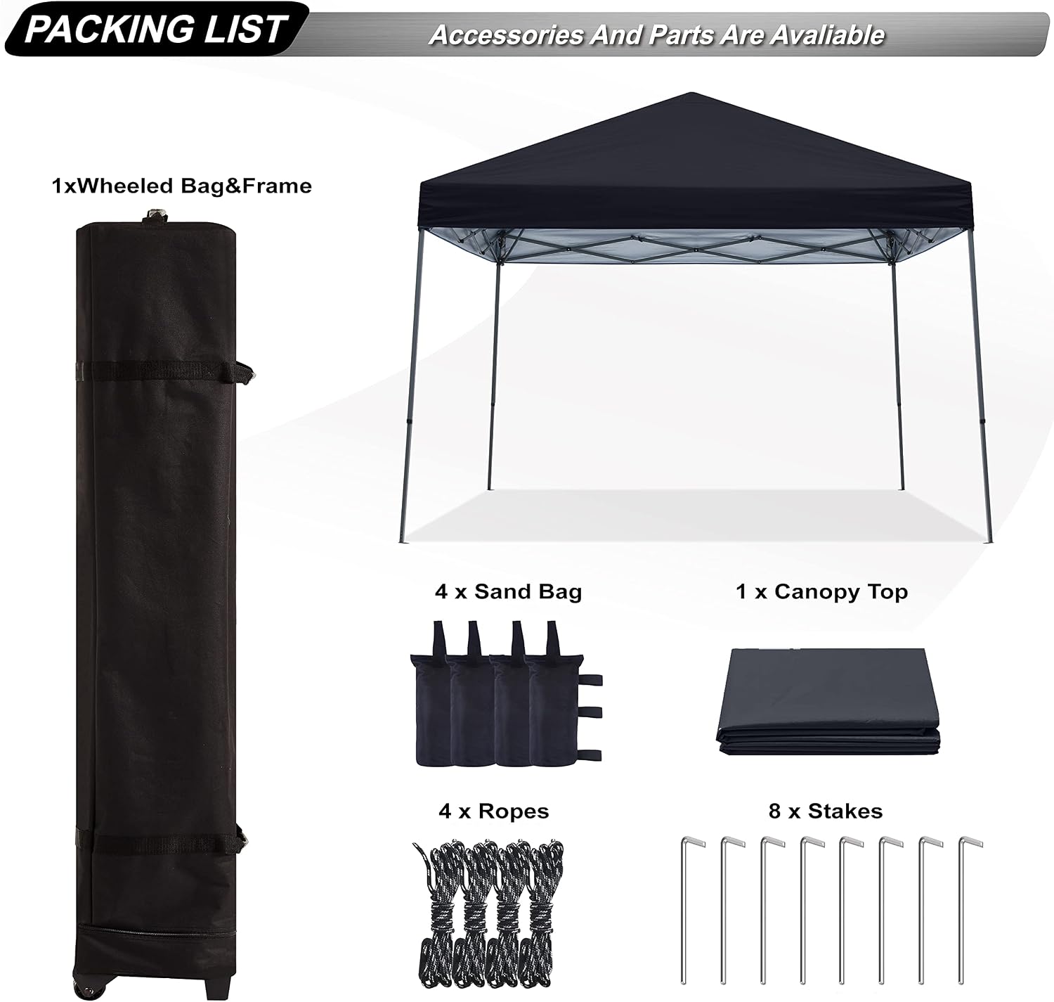 Knoll Shade™ Outdoor Stable Pop Up Camping Canopy Tent 10x10/12x12