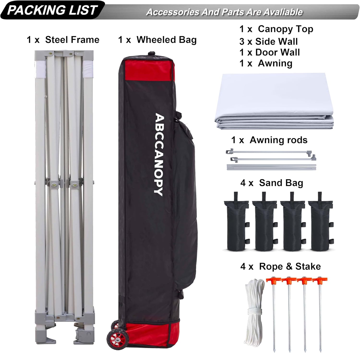 S1 Nova Base® - Lite Commercial Pop Up Canopy Tent with Awning