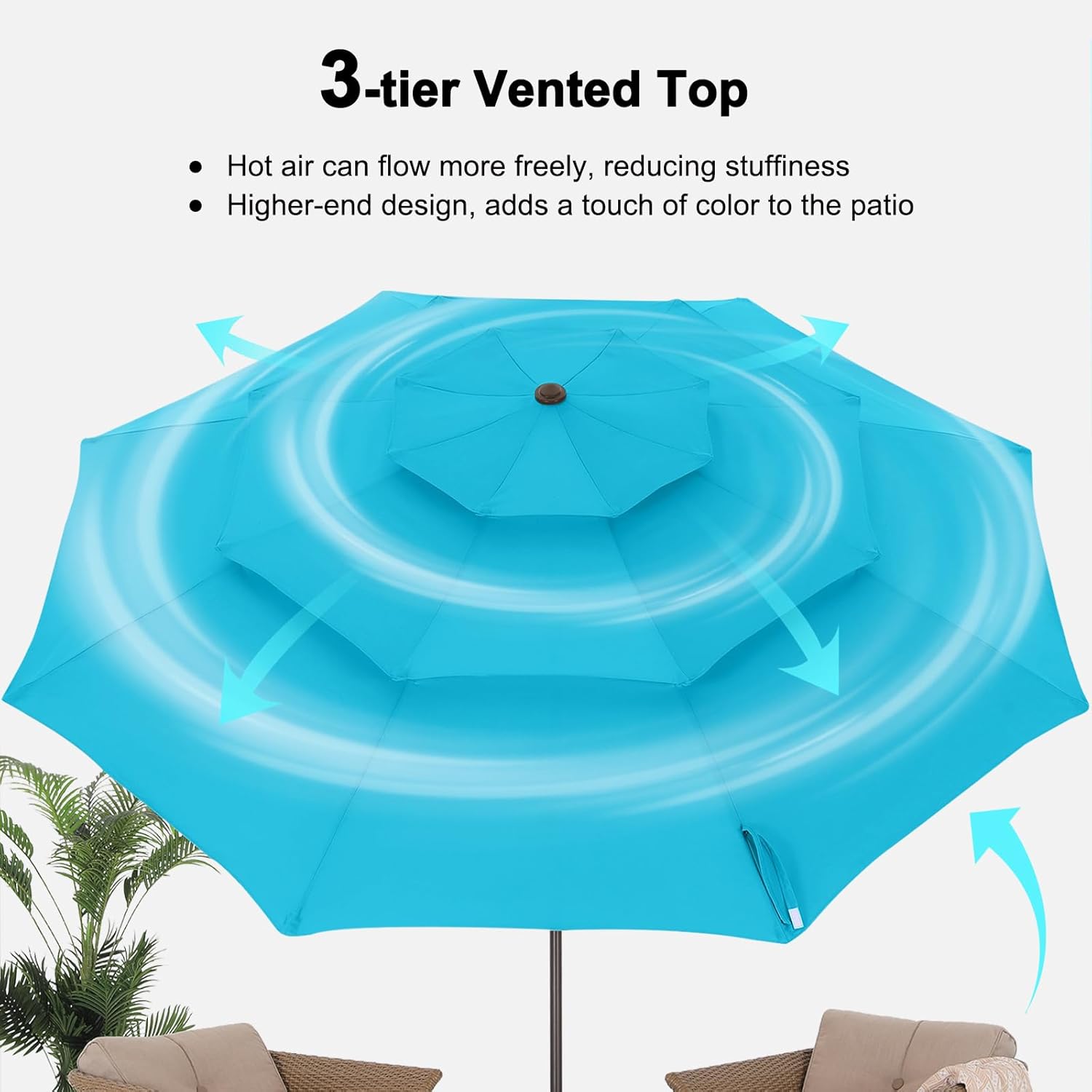 abaa patio umbrella 10 Feet Cantilever Offset Operation is effortless Abba Patio 7.5-ft Steel Blue