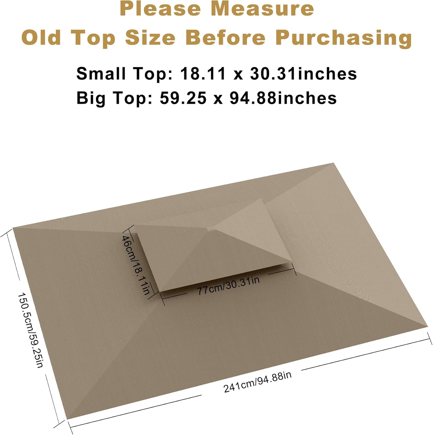 ABCCANOPY 8x5 Grill Shelter Replacement Canopy ROOF ONLY