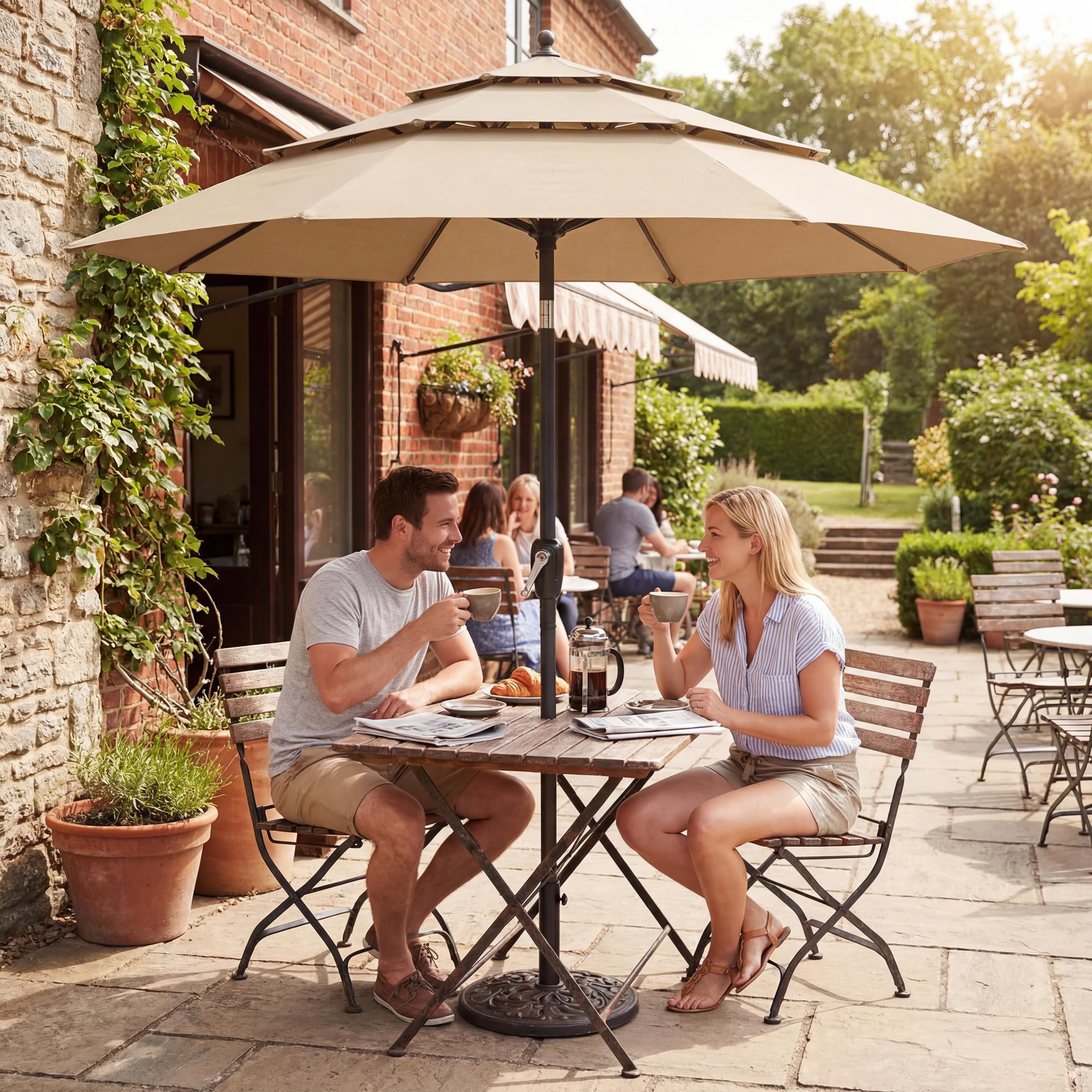 ABCCANOPY Outdoor Patio Umbrella Half Round 11FT ABCCANOPY Outdoor Patio Umbrella Half Round 11FT