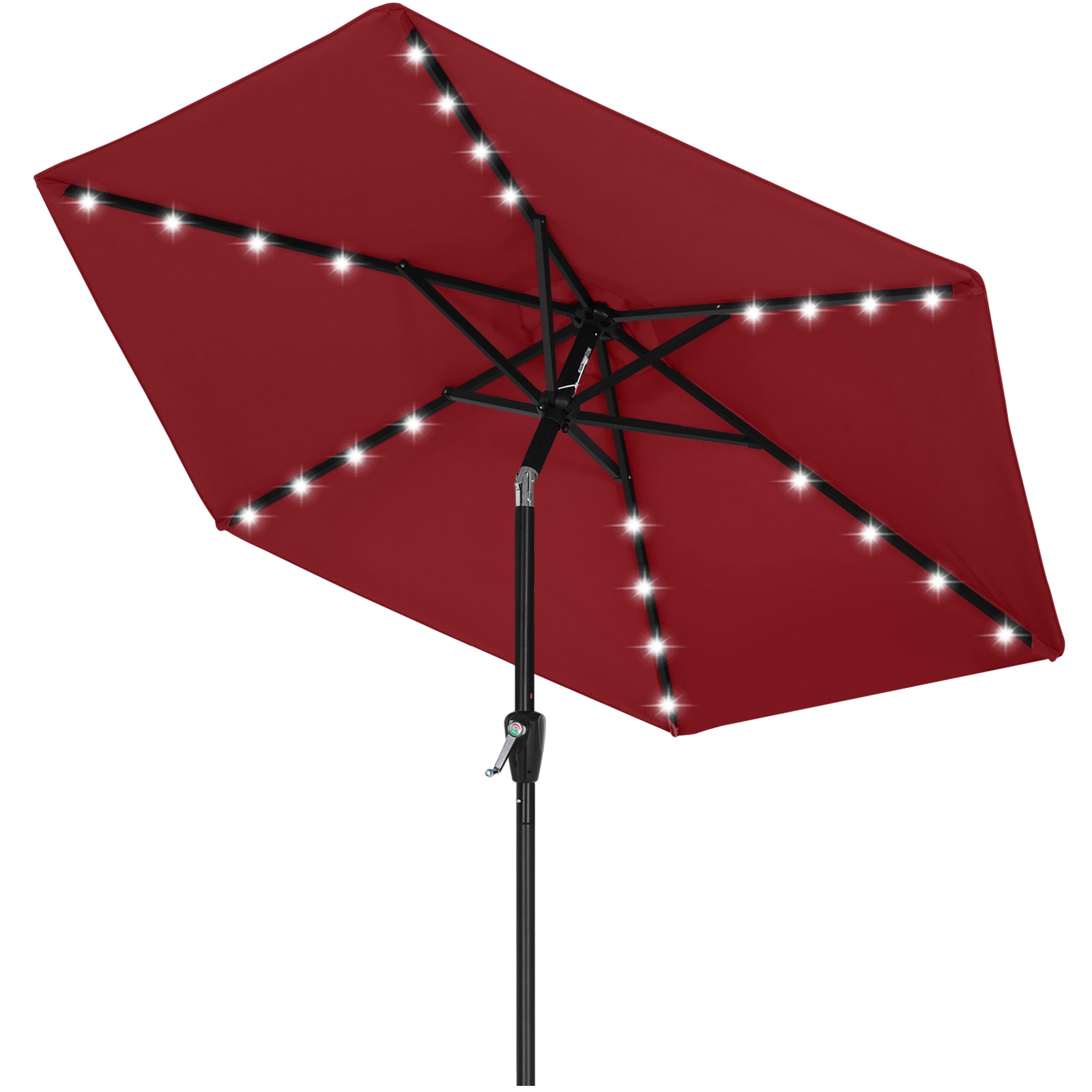 led solar patio umbrella Offset 10 ft Find the perfect angle Best Choice Products 10ft Solar