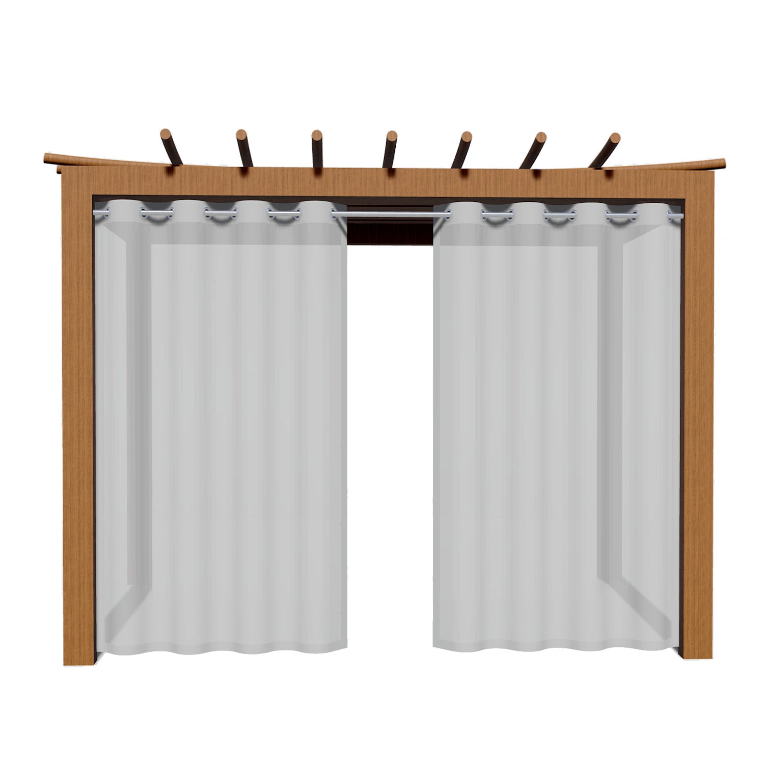 Waterproof Sun Blocking Patio Privacy Drapes with Grommets for Gazebo, Porch, Pergola, Cabana (1 Piece)