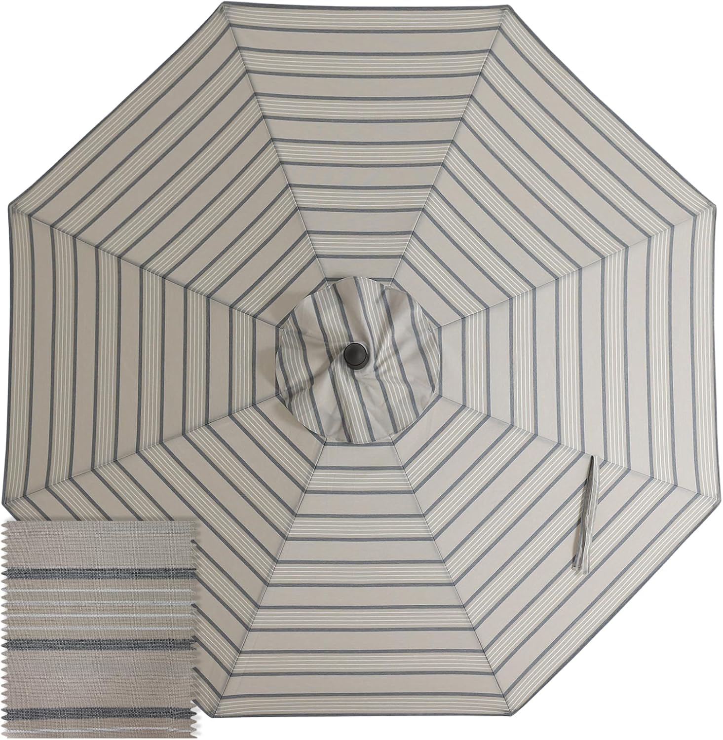 ABCCANOPY 9FT Patio Umbrella Replacement Canopy Only OLEFIN 5-Year Non Fading