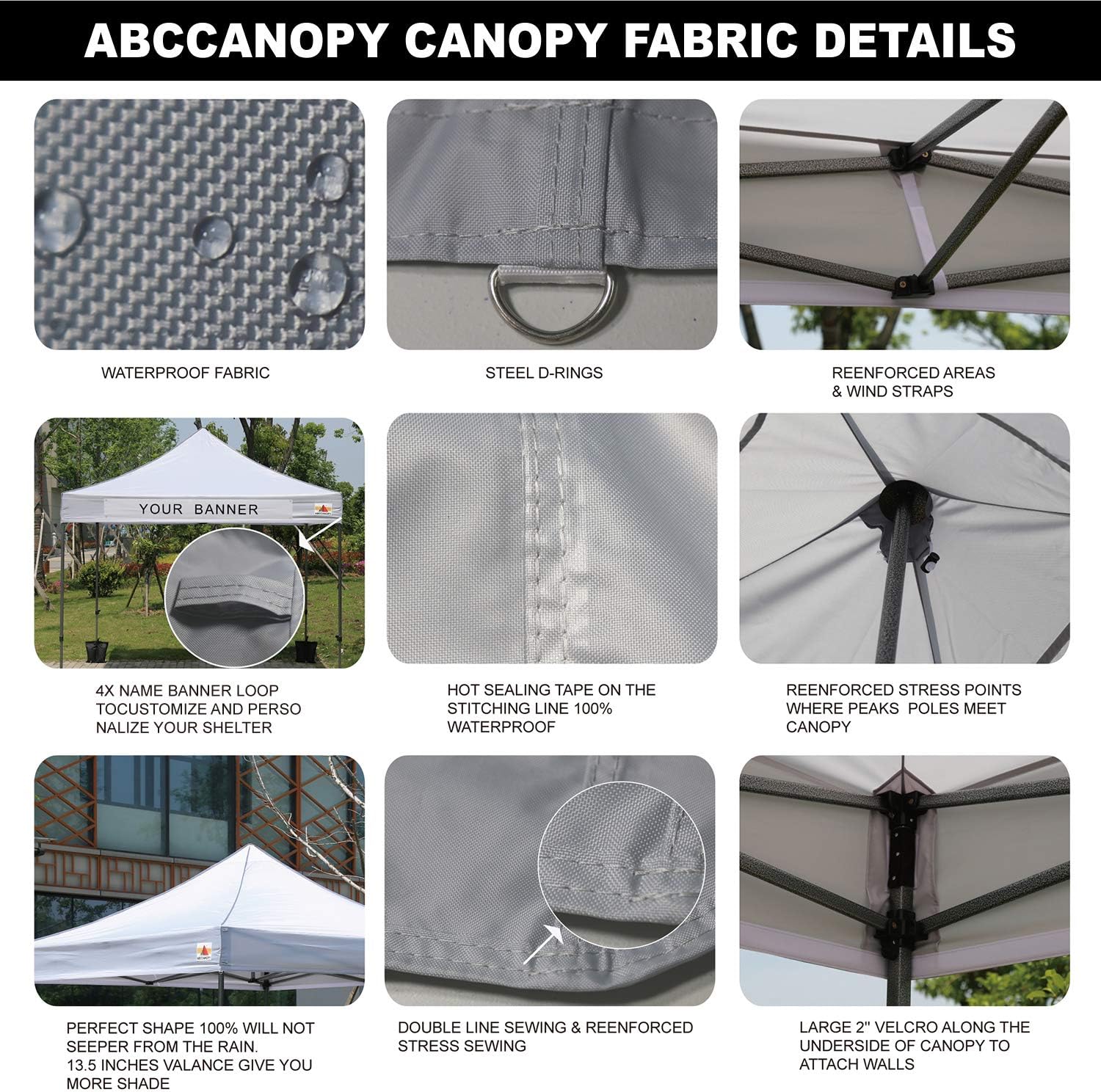 S1 Nova Base® - Lite Commercial Pop Up Canopy Tent with Window Sidewalls 4-Pack