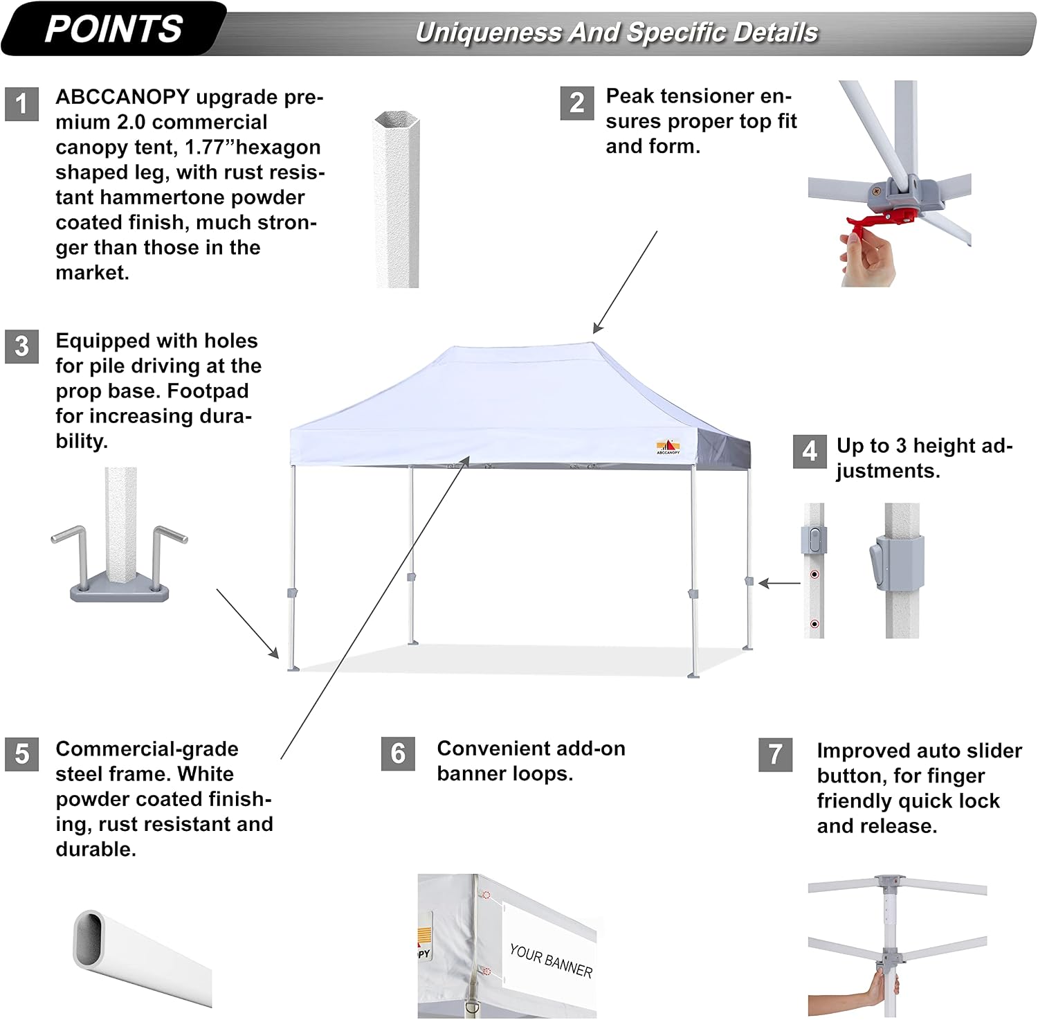 S1 Nova Base® - Frame Heavy Duty Pop Up Canopy Tent