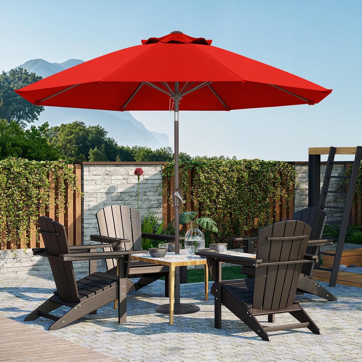 ABCCANOPY 10-Year No Fading 9FT Patio Umbrella Outdoor Table Umbrella 8 Ribs