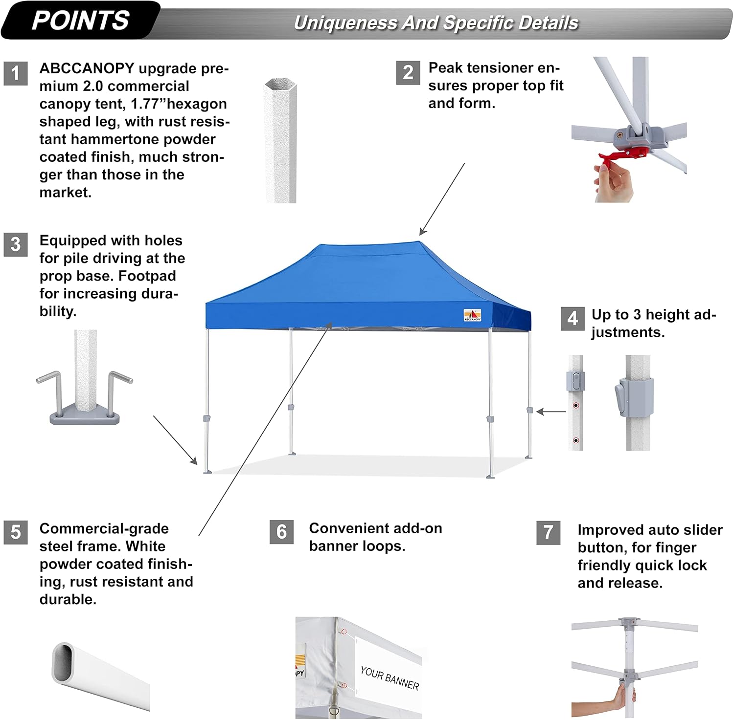 S1 Nova Base® - Frame Heavy Duty Pop Up Canopy Tent