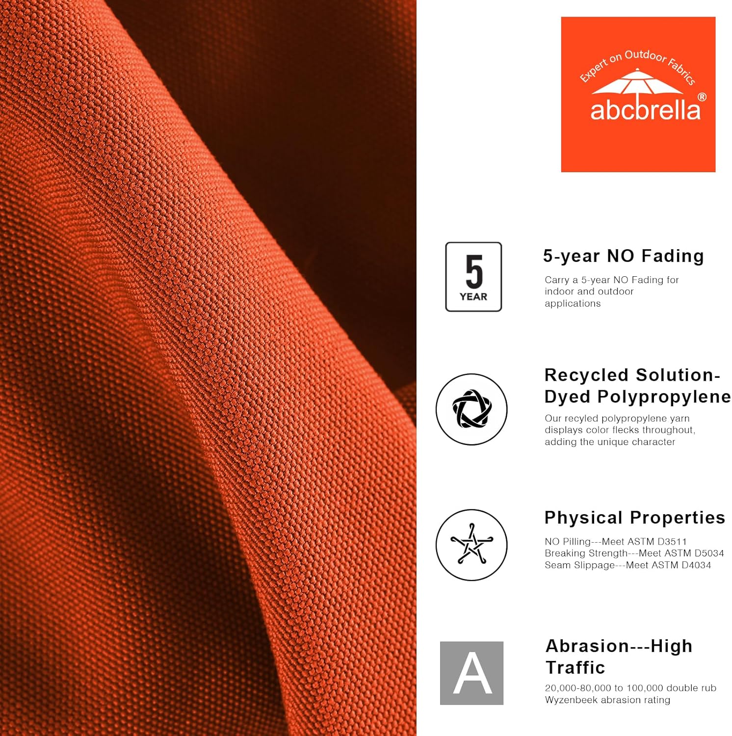 ABCCANOPY 9FT Patio Umbrella Outdoor Table Umbrella 8 Ribs OLEFIN 5-Year No Fading