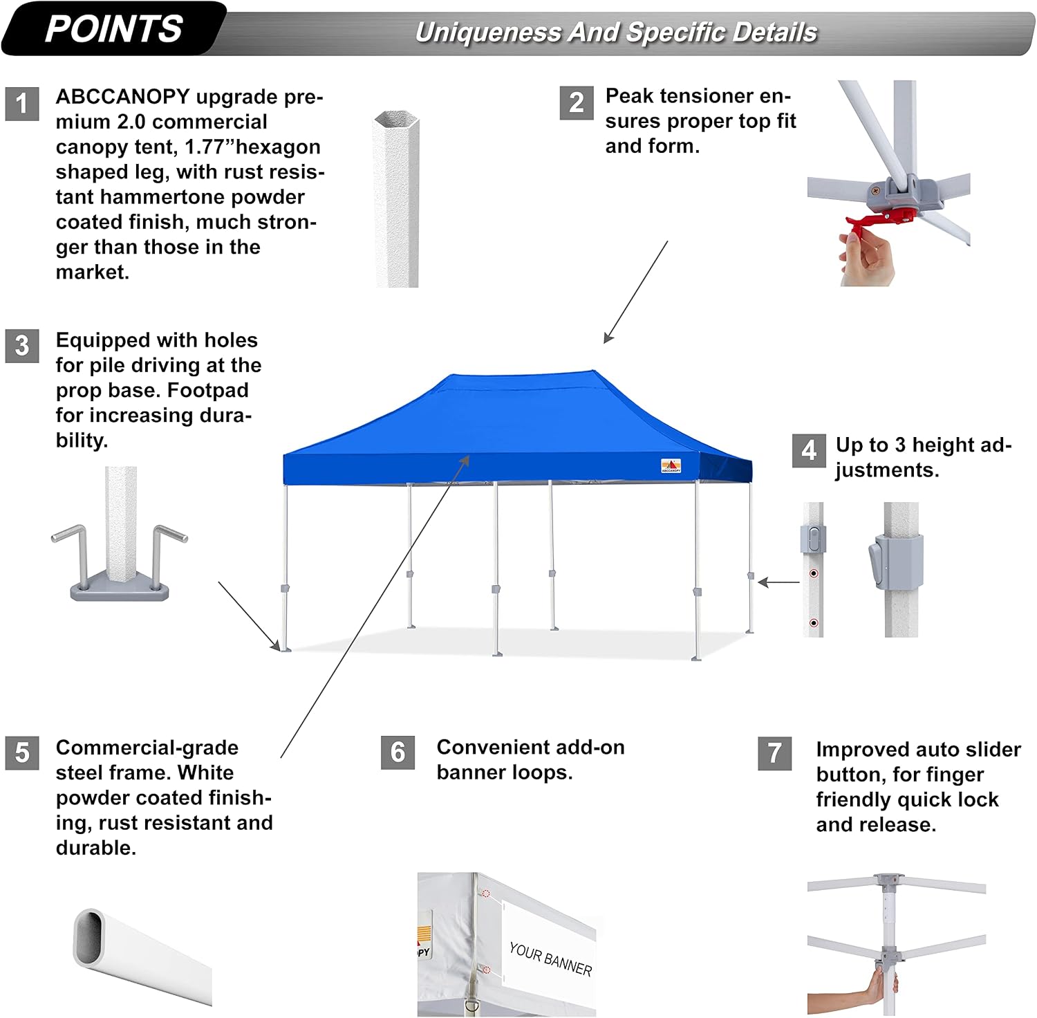 S1 Nova Base® - Frame Heavy Duty Pop Up Canopy Tent