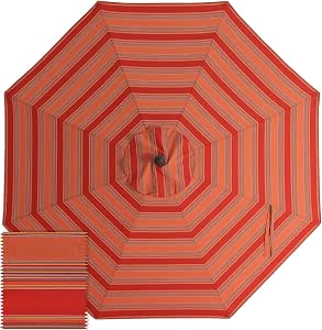 9 foot patio umbrella replacement canopy Covered Living 9ft 6 Ribs in Turquoise Olefin (Canopy Only) Lasting Protection 10ft Patio Umbrella Replacement Canopy