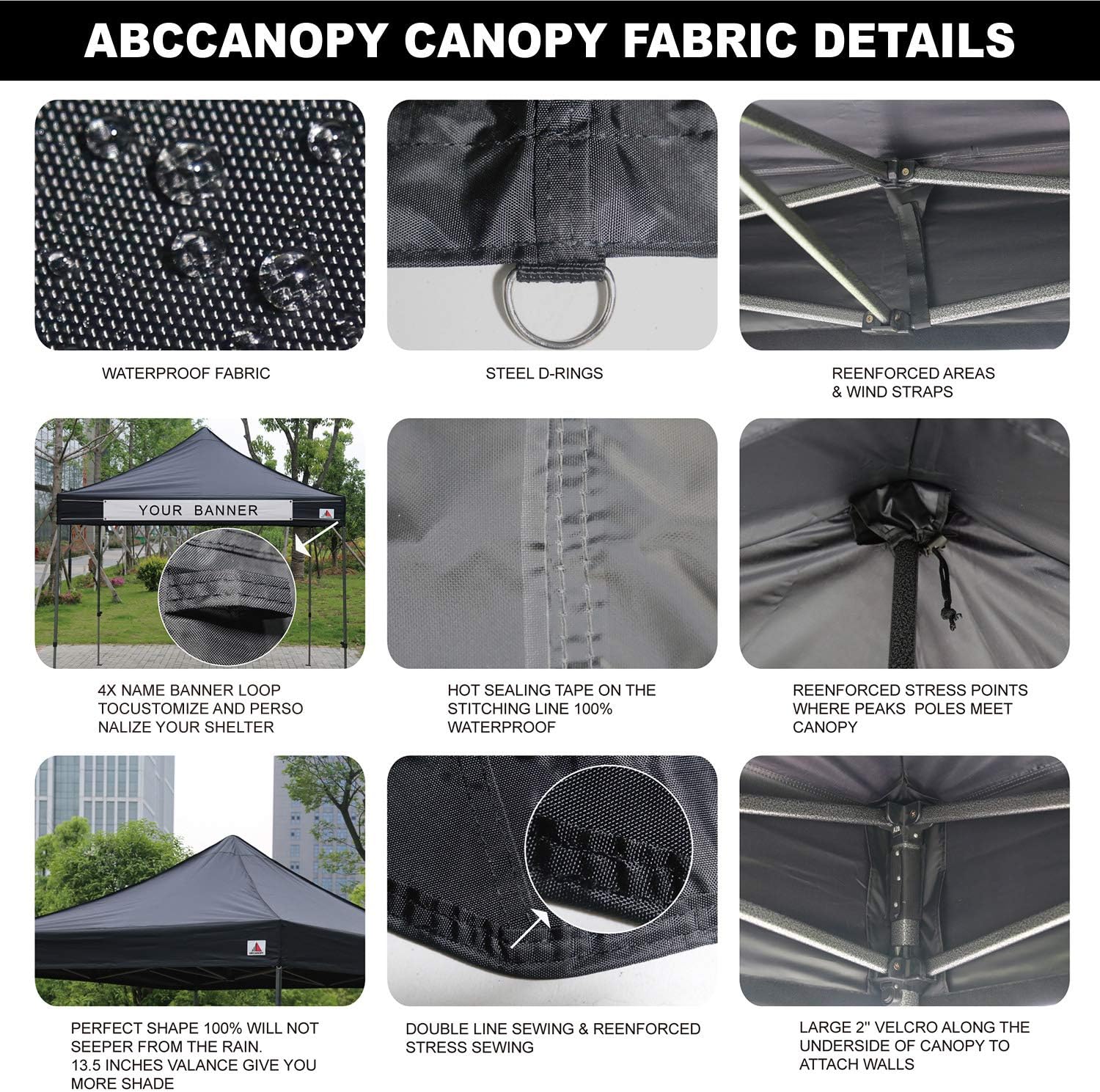 S1 Nova Base® - Lite Commercial Pop Up Canopy Tent with Window Sidewalls 4-Pack