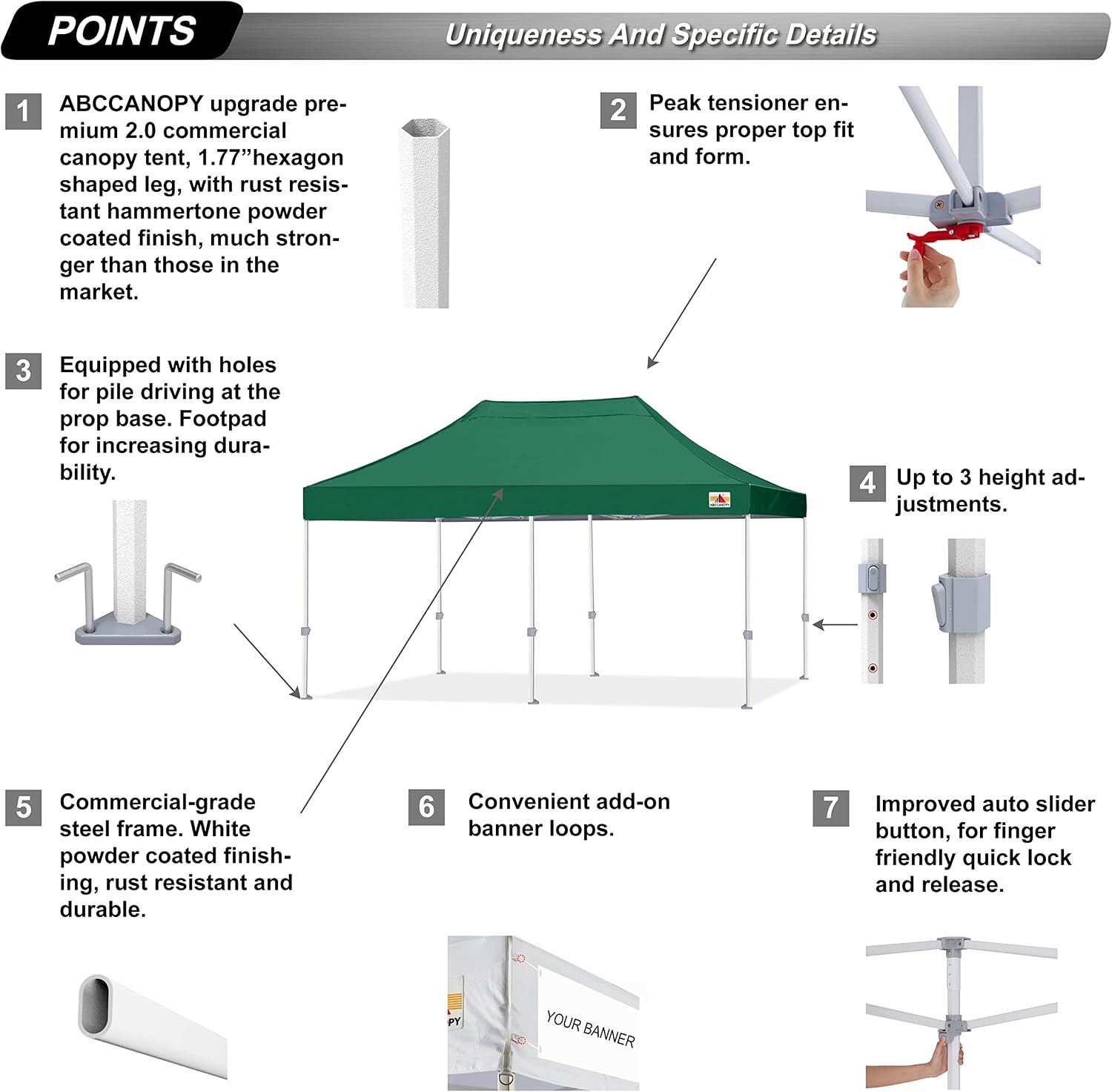 S1 Nova Base® - Frame Heavy Duty Pop Up Canopy Tent