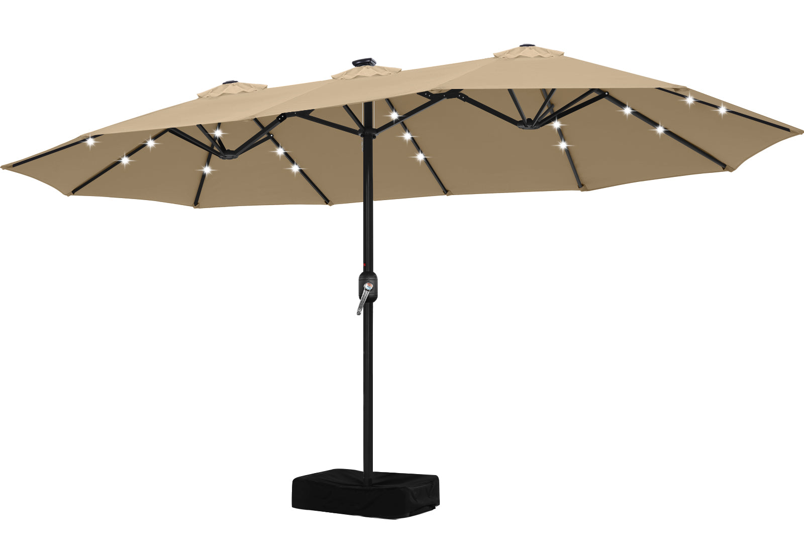 ABCCANOPY 15FT Double Sided Pool Umbrella with Base, Outdoor Porch Umbrella for Poolside, Lawn, Backyard (Green) ABCCANOPY 15FT Double Sided Pool Umbrella with Base, Outdoor Porch Umbrella for Poolside, Lawn, Backyard (Green)