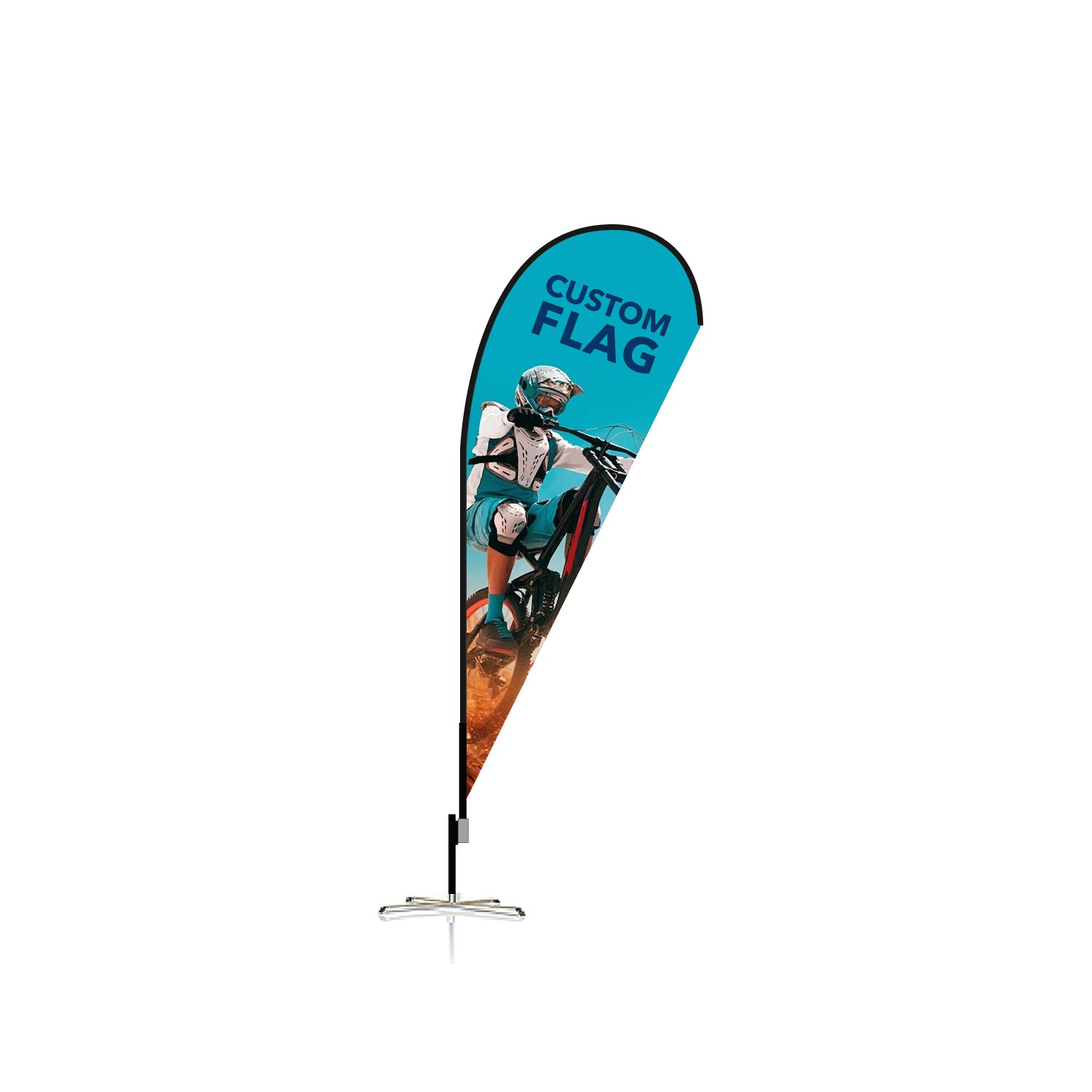 ABCCANOPY Custom Double Sided Teardrop Feather Flag Advertising 8FT/10FT/12FT (1 Flag)