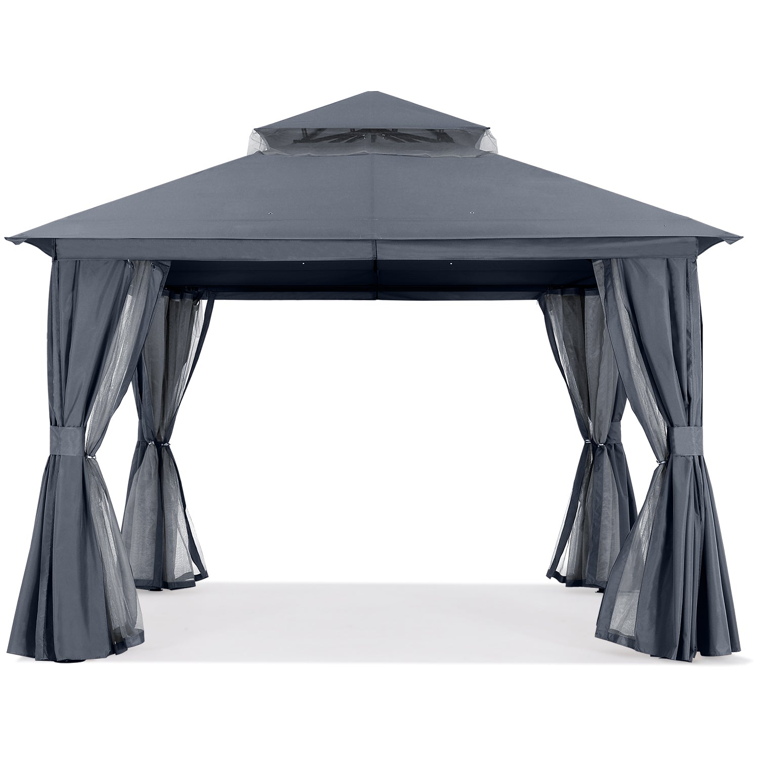 ABCCANOPY Outdoor Patio Gazebo with Mosquito Netting & Curtain 9x9, 11x11