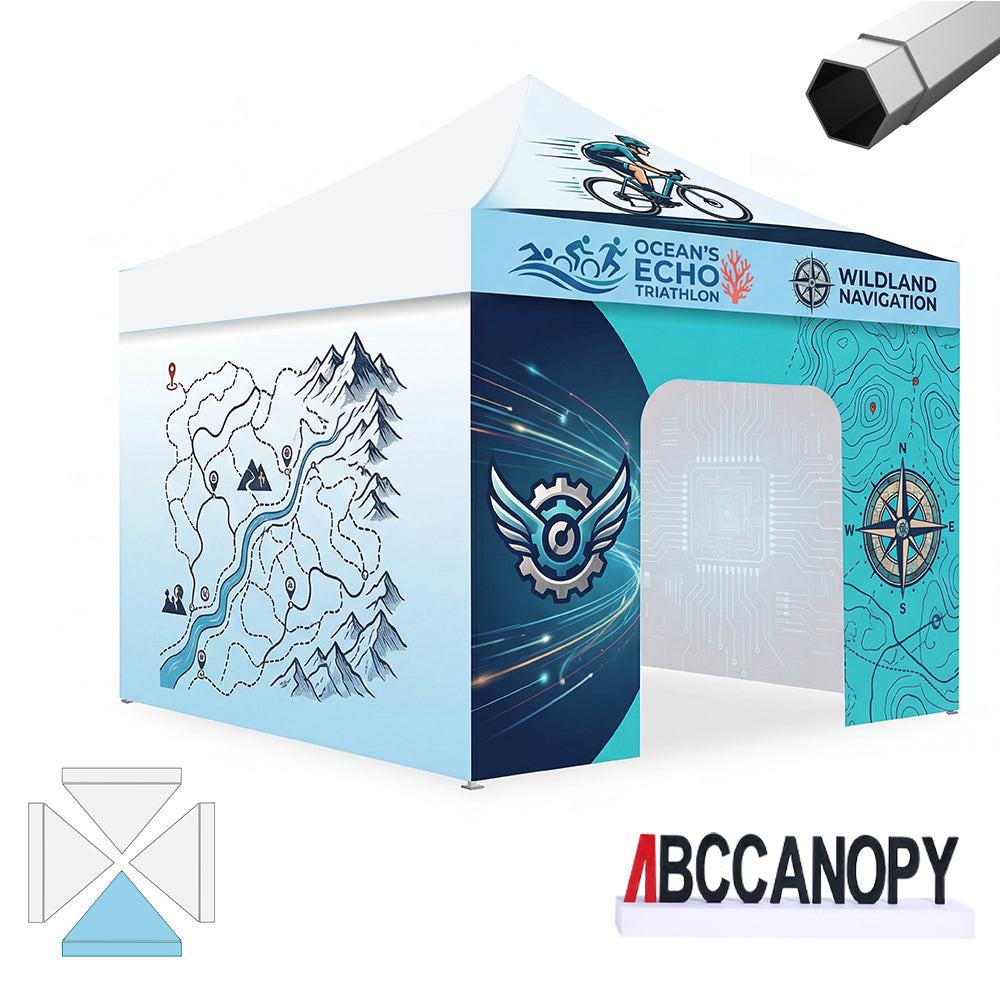 ABCCANOPY Custom Canopy Tent Heavy Duty Pop Up Shelter (S1 Nova Base™-Frame) - 8x8, 10x10, 10x15, 10x20