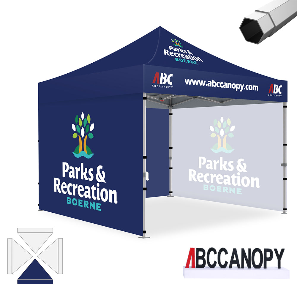 ABCCANOPY Custom Canopy Tent Heavy Duty Pop Up Shelter (S1 Nova Base™-Frame) - 8x8, 10x10, 10x15, 10x20