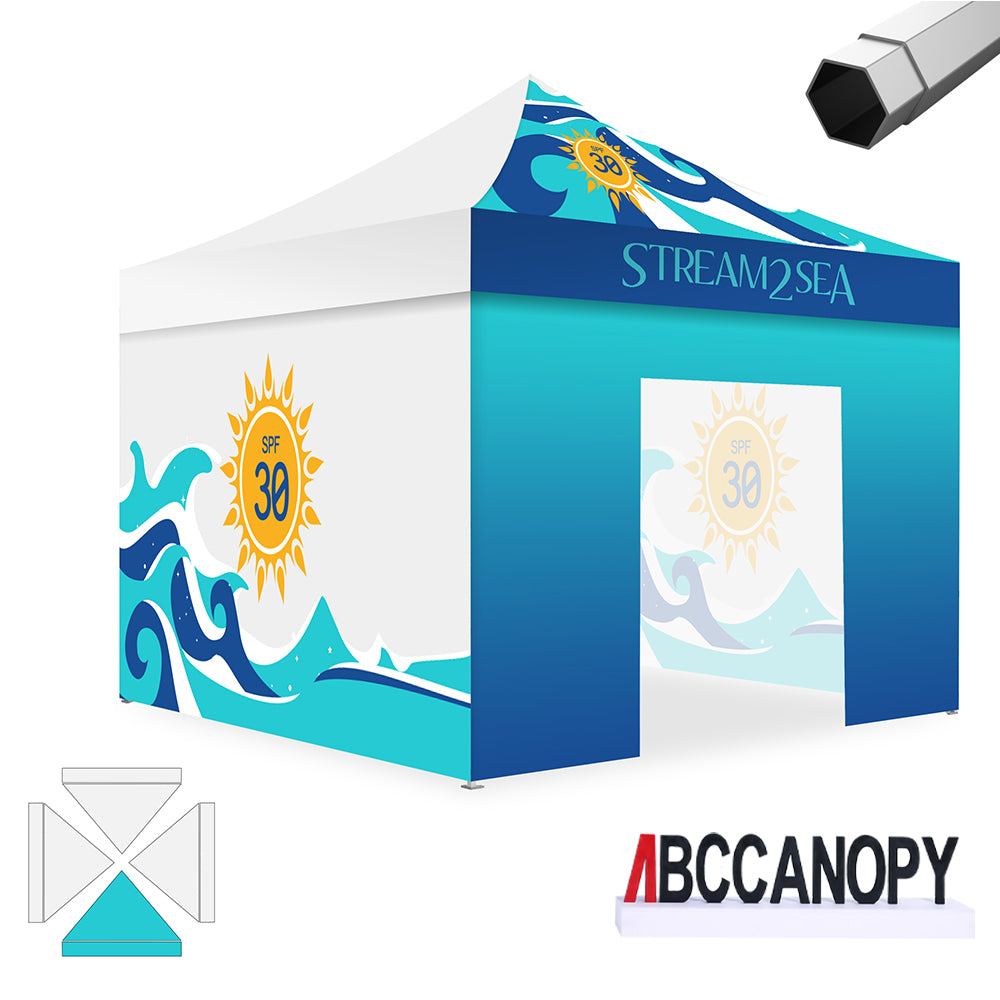 ABCCANOPY Custom Canopy Tent Heavy Duty Pop Up Shelter (S1 Nova Base™-Frame) - 8x8, 10x10, 10x15, 10x20