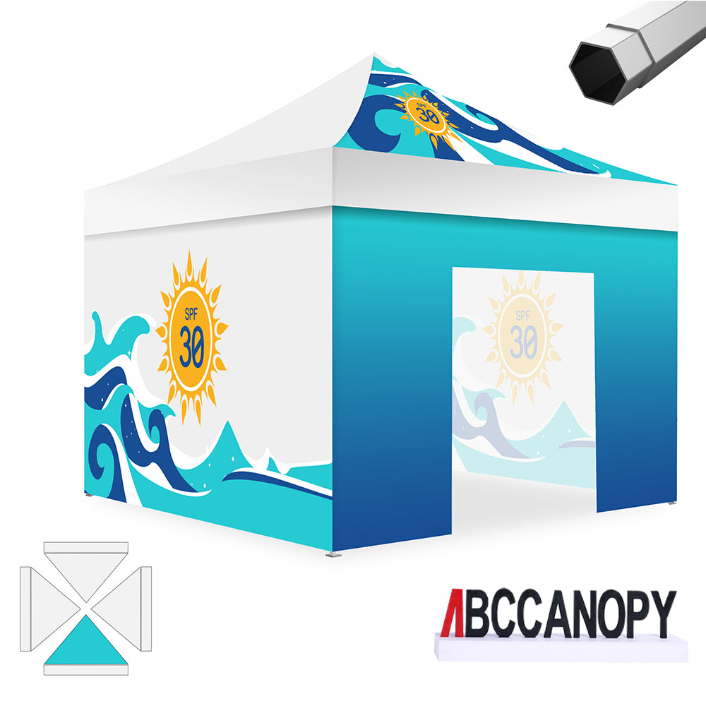 ABCCANOPY Custom Canopy Tent Heavy Duty Pop Up Shelter (S1 Nova Base™-Frame) - 8x8, 10x10, 10x15, 10x20