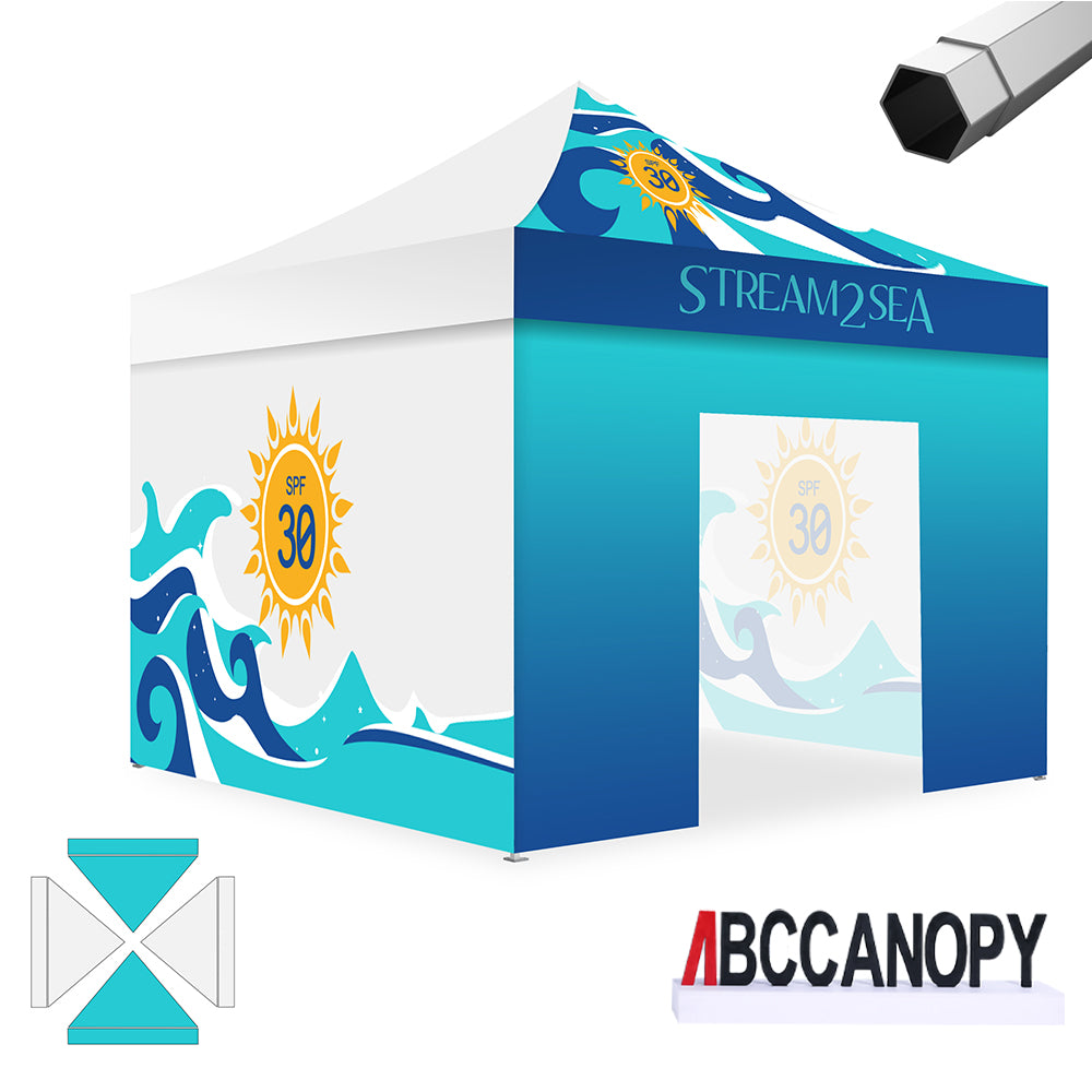 ABCCANOPY Custom Canopy Tent Heavy Duty Pop Up Shelter (S1 Nova Base™-Frame) - 8x8, 10x10, 10x15, 10x20