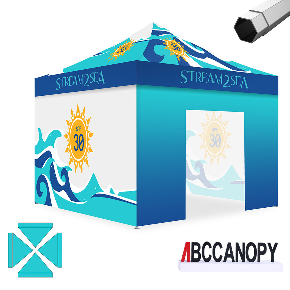 ABCCANOPY Custom Canopy Tent Heavy Duty Pop Up Shelter (S1 Nova Base™-Frame) - 8x8, 10x10, 10x15, 10x20