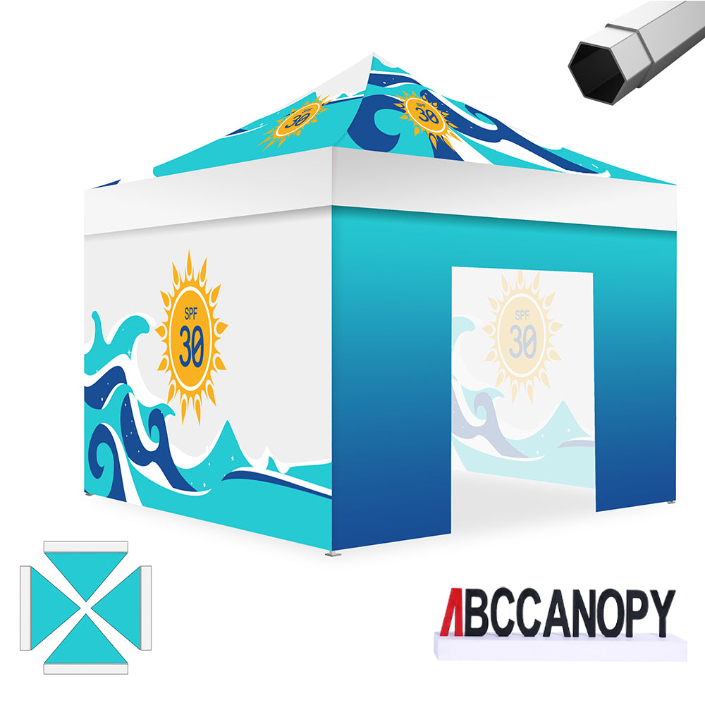 ABCCANOPY Custom Canopy Tent Heavy Duty Pop Up Shelter (S1 Nova Base™-Frame) - 8x8, 10x10, 10x15, 10x20