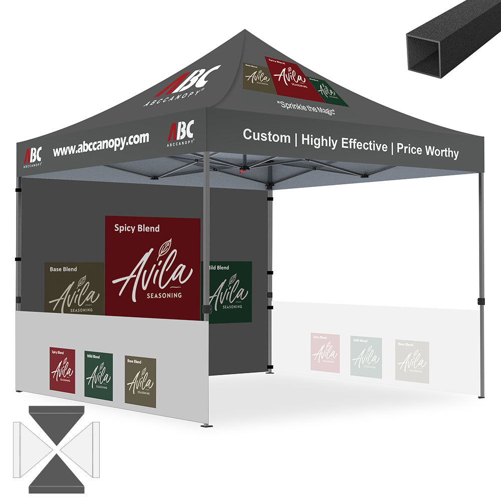 ABCCANOPY Custom Canopy Tent Brand Union (S1 Nova Base™) - 10x10, 10x15, 10x20