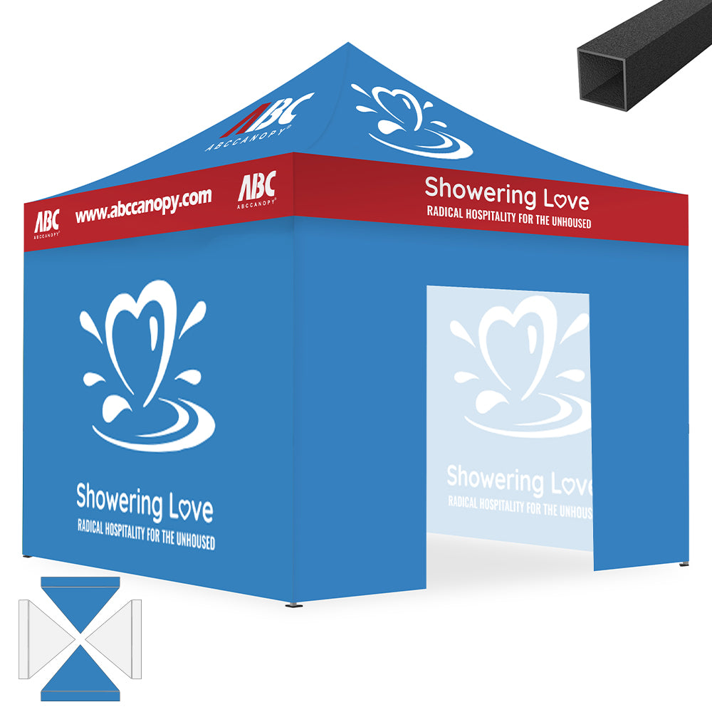ABCCANOPY Custom Canopy Tent Brand Union (S1 Nova Base™) - 10x10, 10x15, 10x20