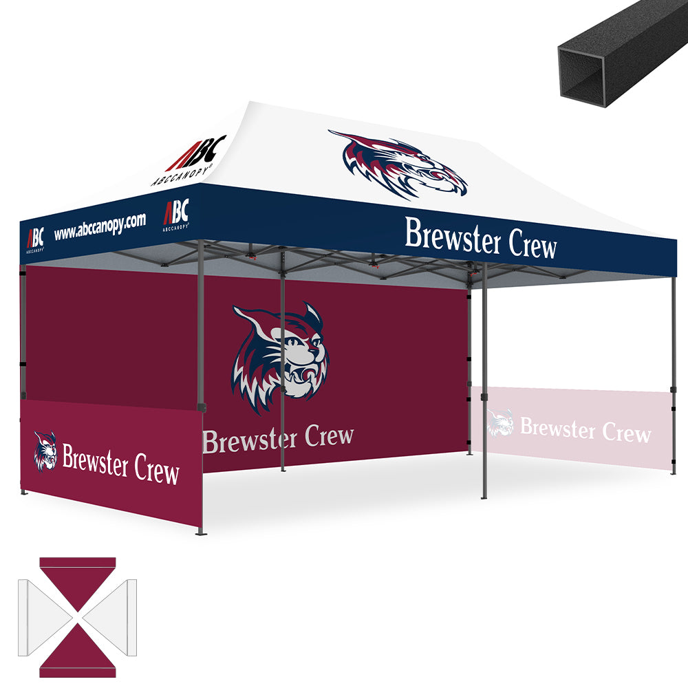 ABCCANOPY Custom Canopy Tent Brand Union (S1 Nova Base™) - 10x10, 10x15, 10x20