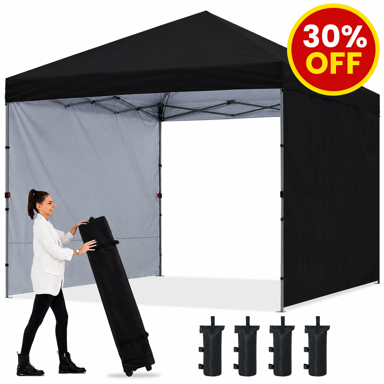 【SUMMER SALE】ABCCANOPY 10x10 Outdoor Pop Up Canopy Tent (Low Crest)
